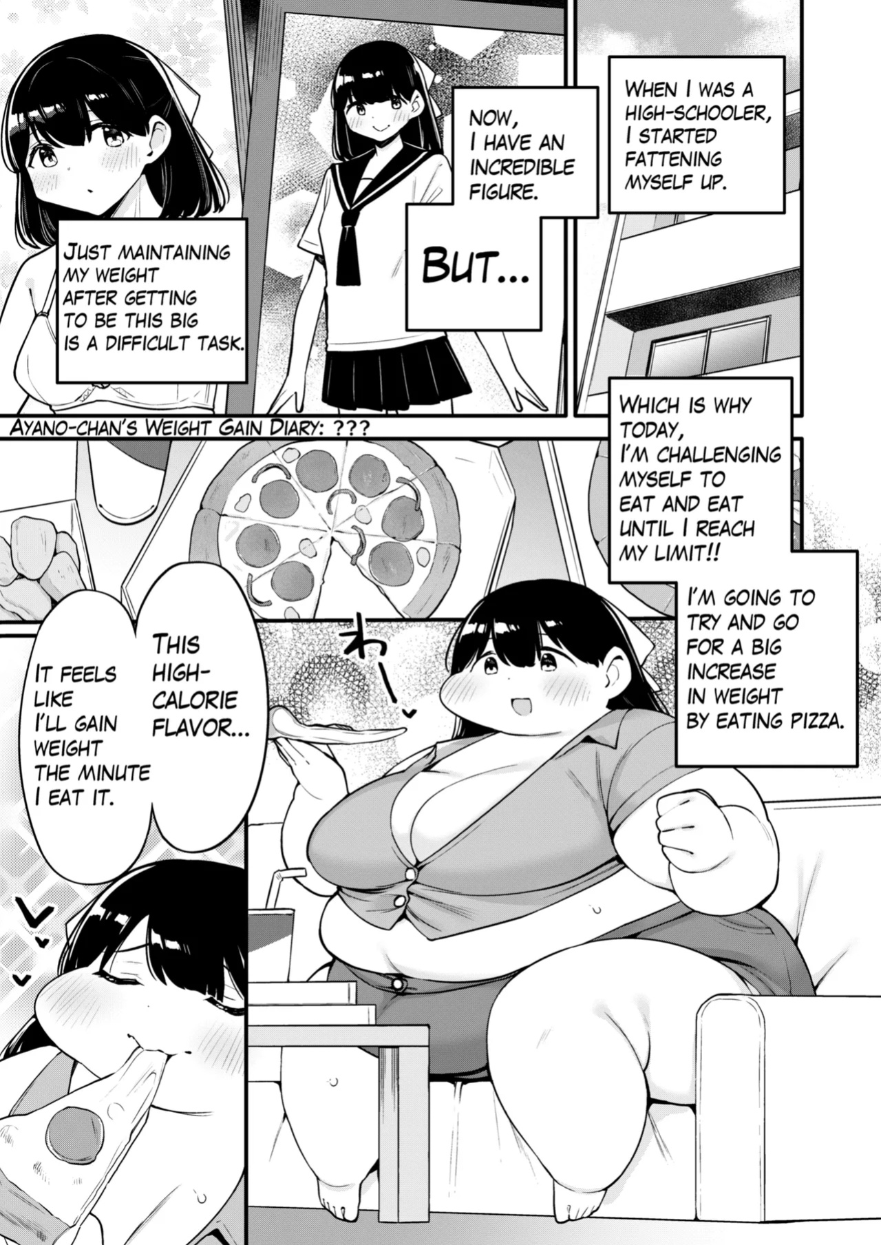 [fusa] Ayano's Weight Gain Diary: Dream! (Parts 1 + 2)