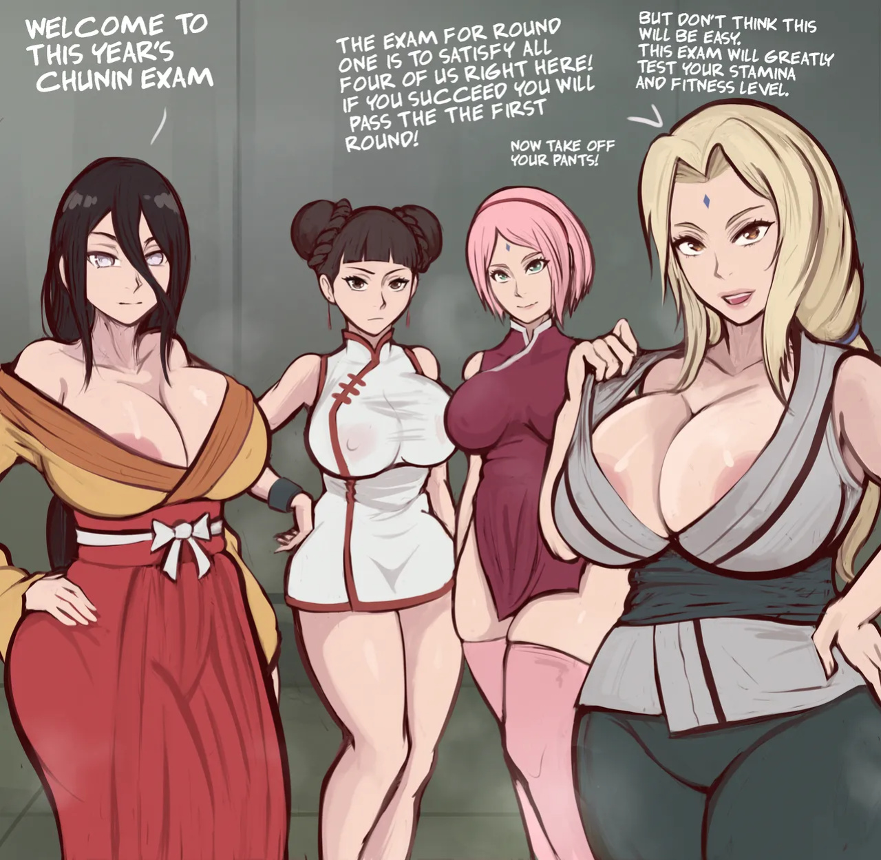 [Arachnart] Tsunade, Sakura, Tenten & Hanabi Comic (Naruto)