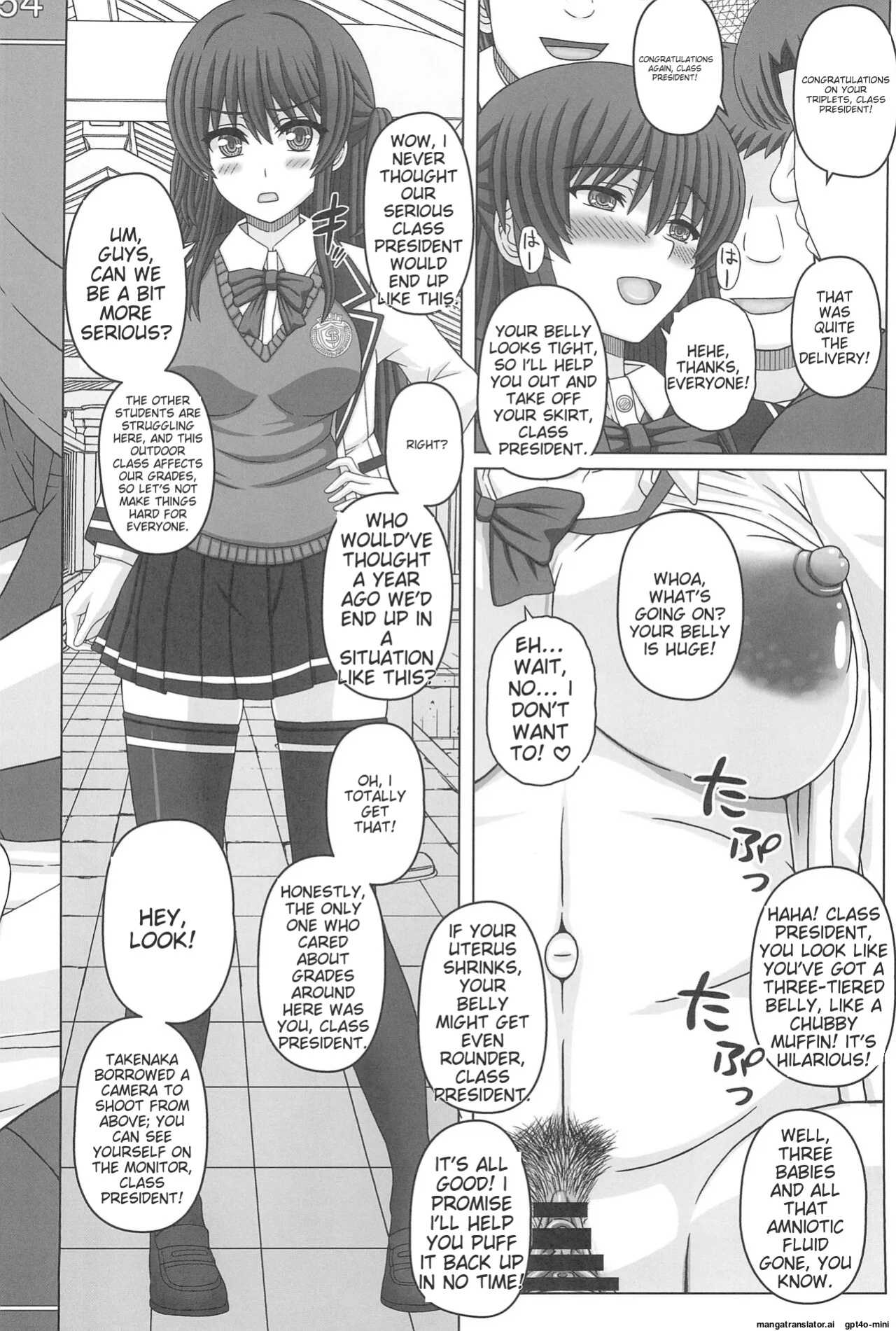 (C102) [Shiawase Kyouwakoku (Shiawase no Katachi)] Iinchou wa Class no Ninshin Pet 4