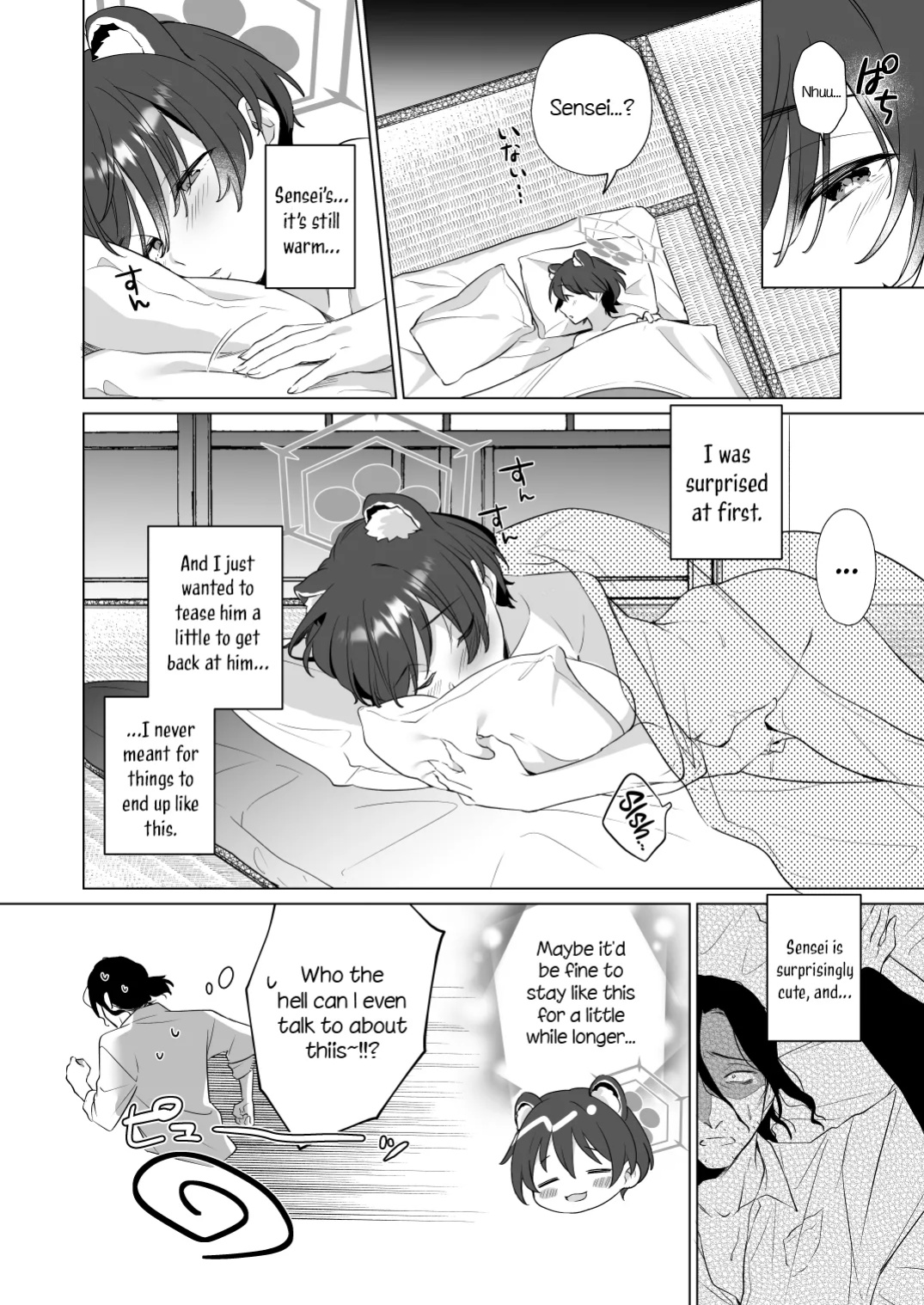[Home Not Found (snhr, Fudisen)] Hontoni Watashi ga Neteru to Omotta? | Did You Really Think I Was Asleep? (Blue Archive)