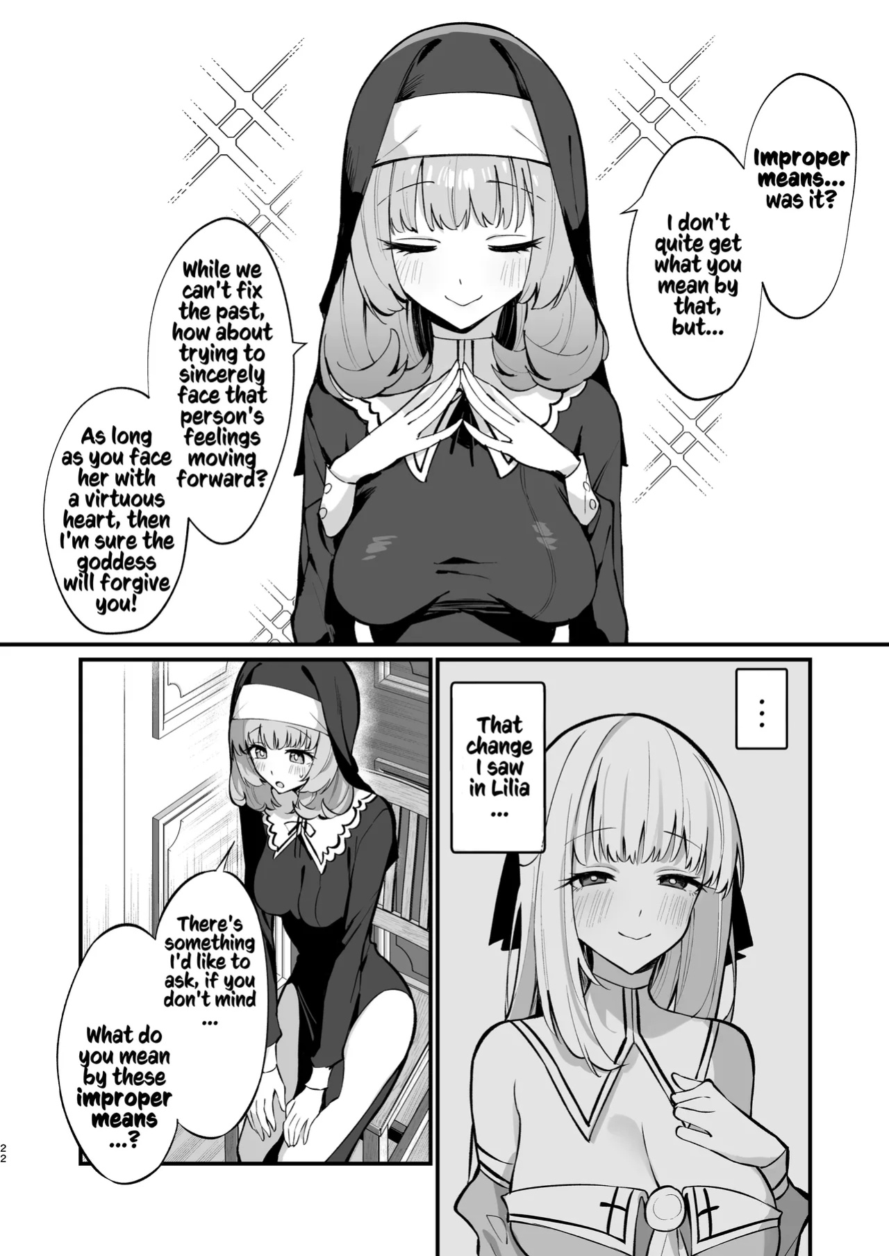 [Unahouse (Unacchi)] Sister Kanzen Haiboku. ~Muchi na Sister ga honnou de Hatsujo Koubi Surumade~｜A Sister's Absolute Defeat Until an Innocent Nun Enters Heat and Indulges in Passionate Mating Sex [Kusanuu]