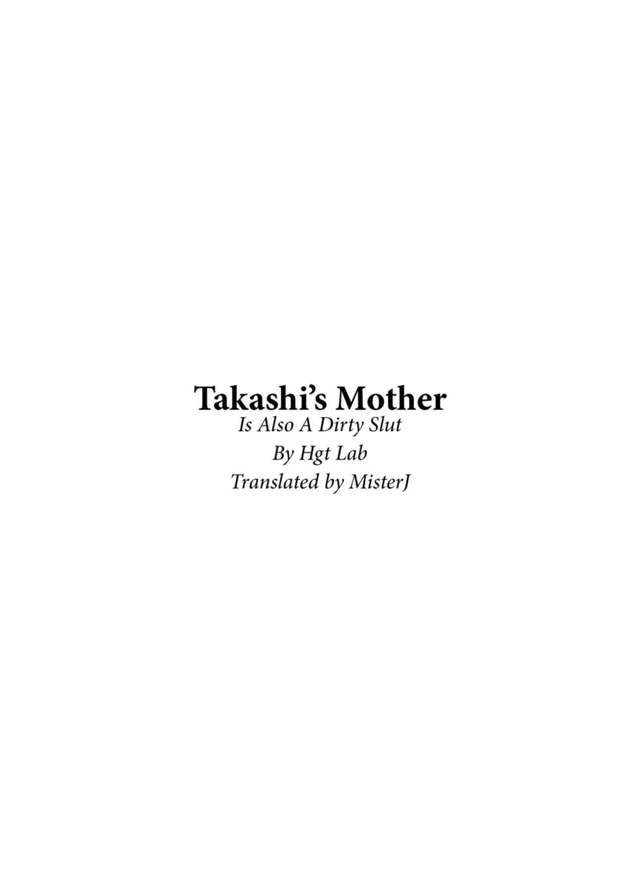 [Karamizakari Anthology] Takashi's Mom Is Also A Dirty Slut