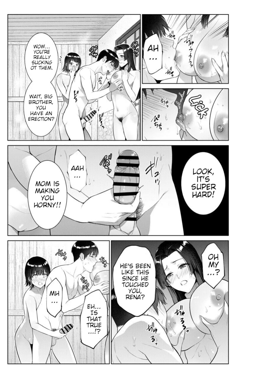 [Natsu no Oyatsu] Ryokan de Oyakodon | Sex with Mother and Sister at a Ryokan [Poranya]