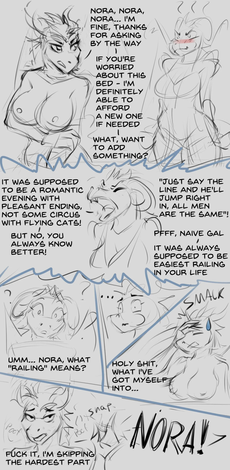 [NaiveTabby (Naive_tabby)] Reni/Nora/Keiren Comic (Twokinds Grayscale Experiment Comic) + Extas