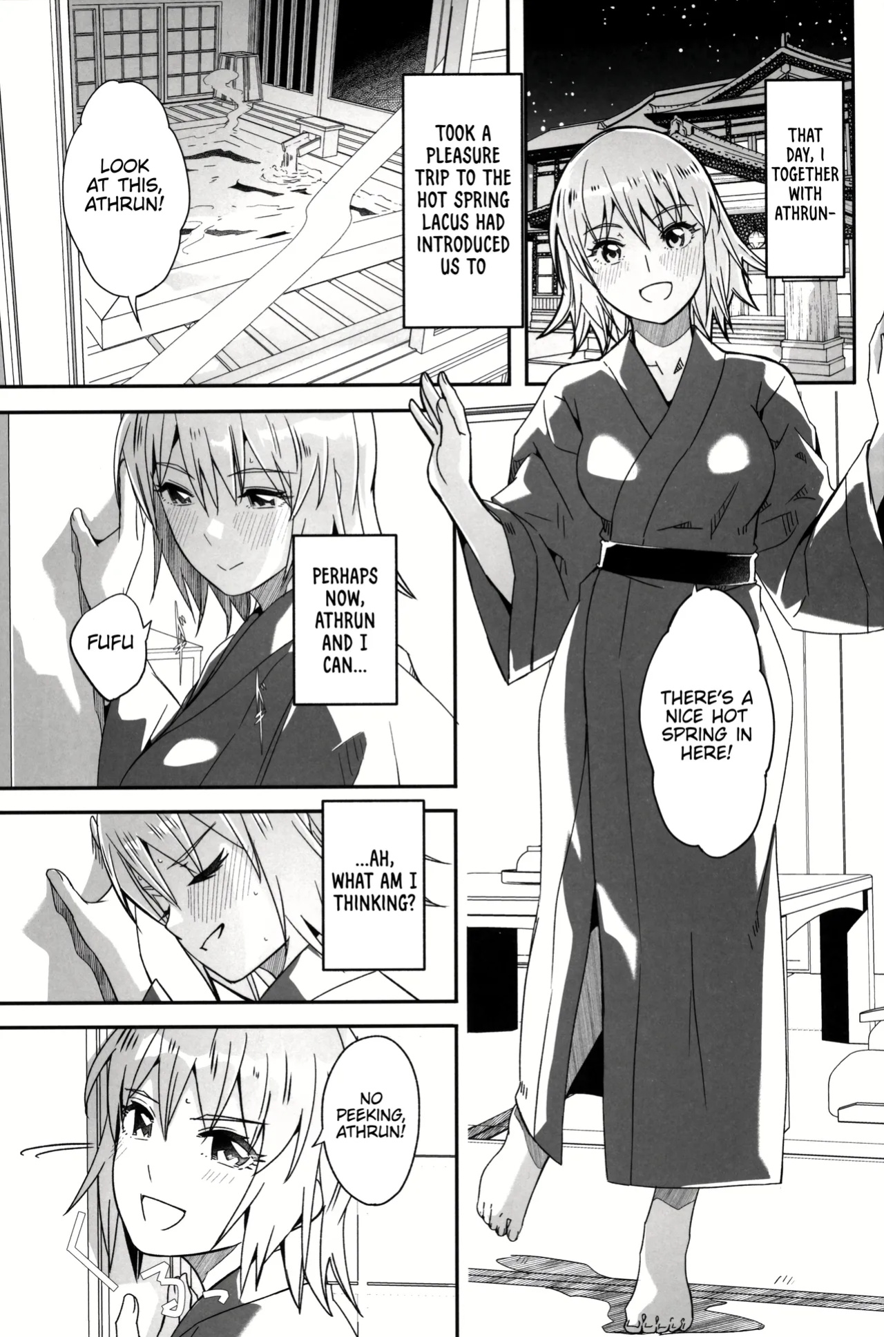 (C105) [telomereNA (Gustav)] A secret hot spring trip for just the two of us (Gundam SEED Freedom) [Platinum Crown]
