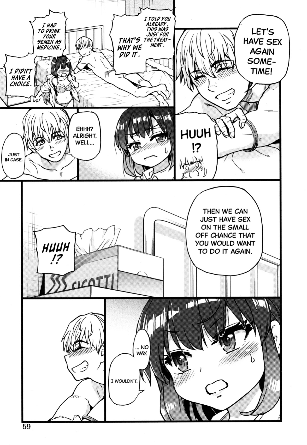 [Shiwasu no Okina] Koko Kara Saki wa Sex Desu!! (Boku no Seieki de Honpuku Kaiyu!!) Ch. 1-10