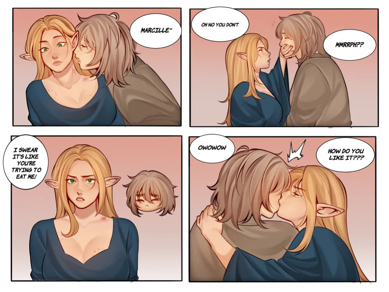 [Lesbeanlatte] I wanna suck on her fat tiddies (Delicious in Dungeon)