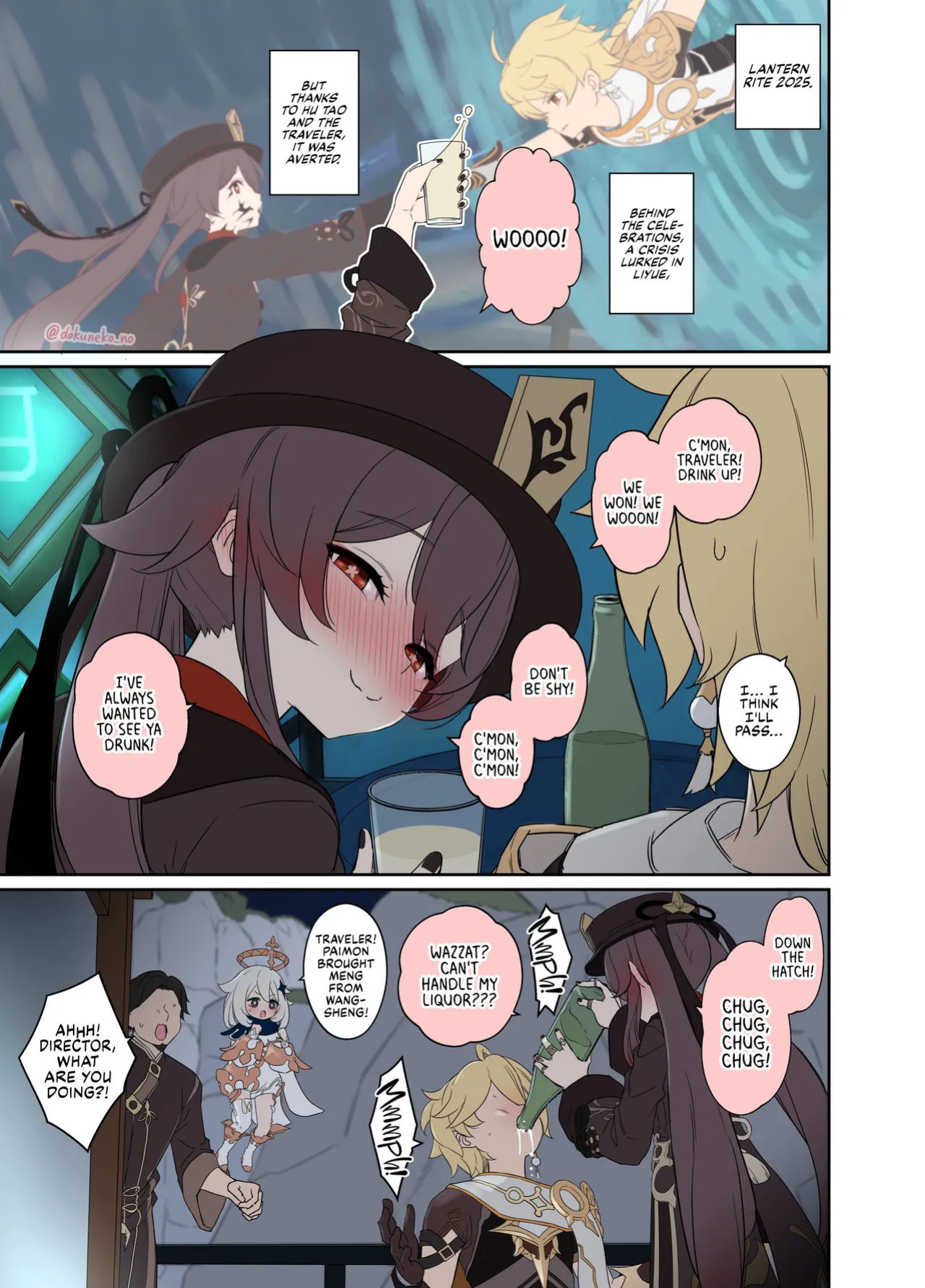[Dokuneko Noil] Kurumi ni Warui Koto o suru no Hanashi (zenpen) | Hu Tao Has a Very Bad Night (Part 1) (Genshin Impact) [Fap It Scans]
