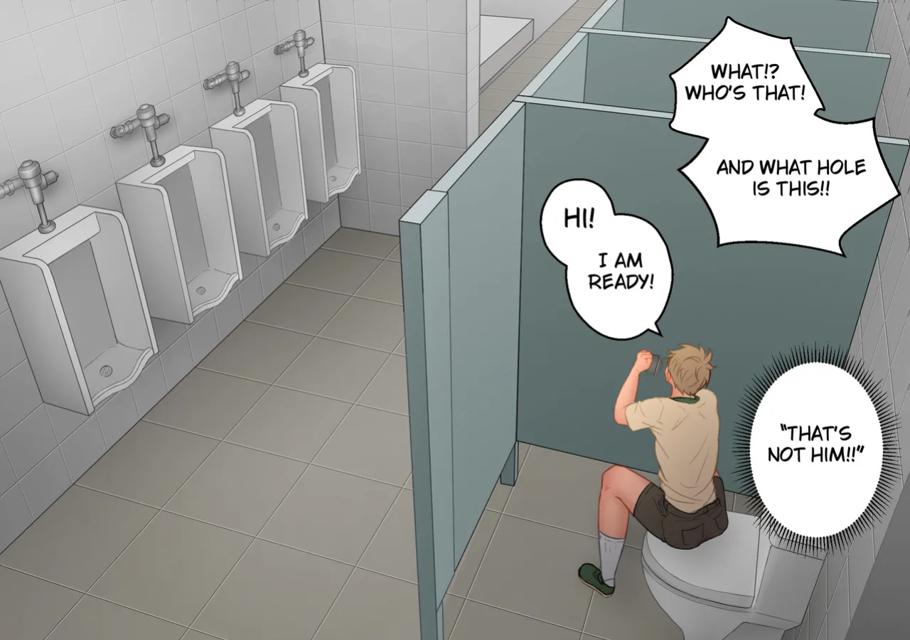 [Uoojun][Yaoi Short Comics][Public Toilet]