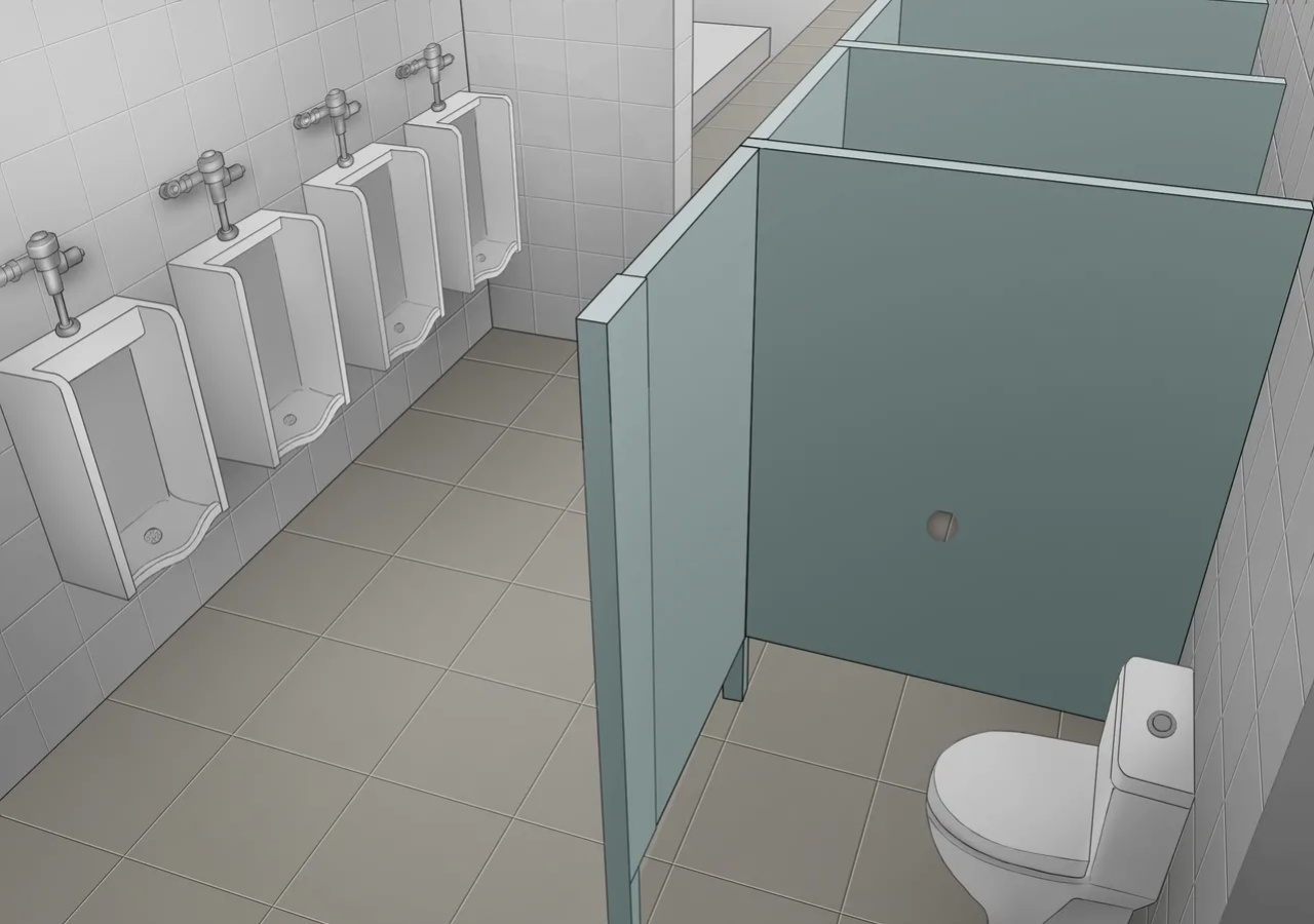 [Uoojun][Yaoi Short Comics][Public Toilet]