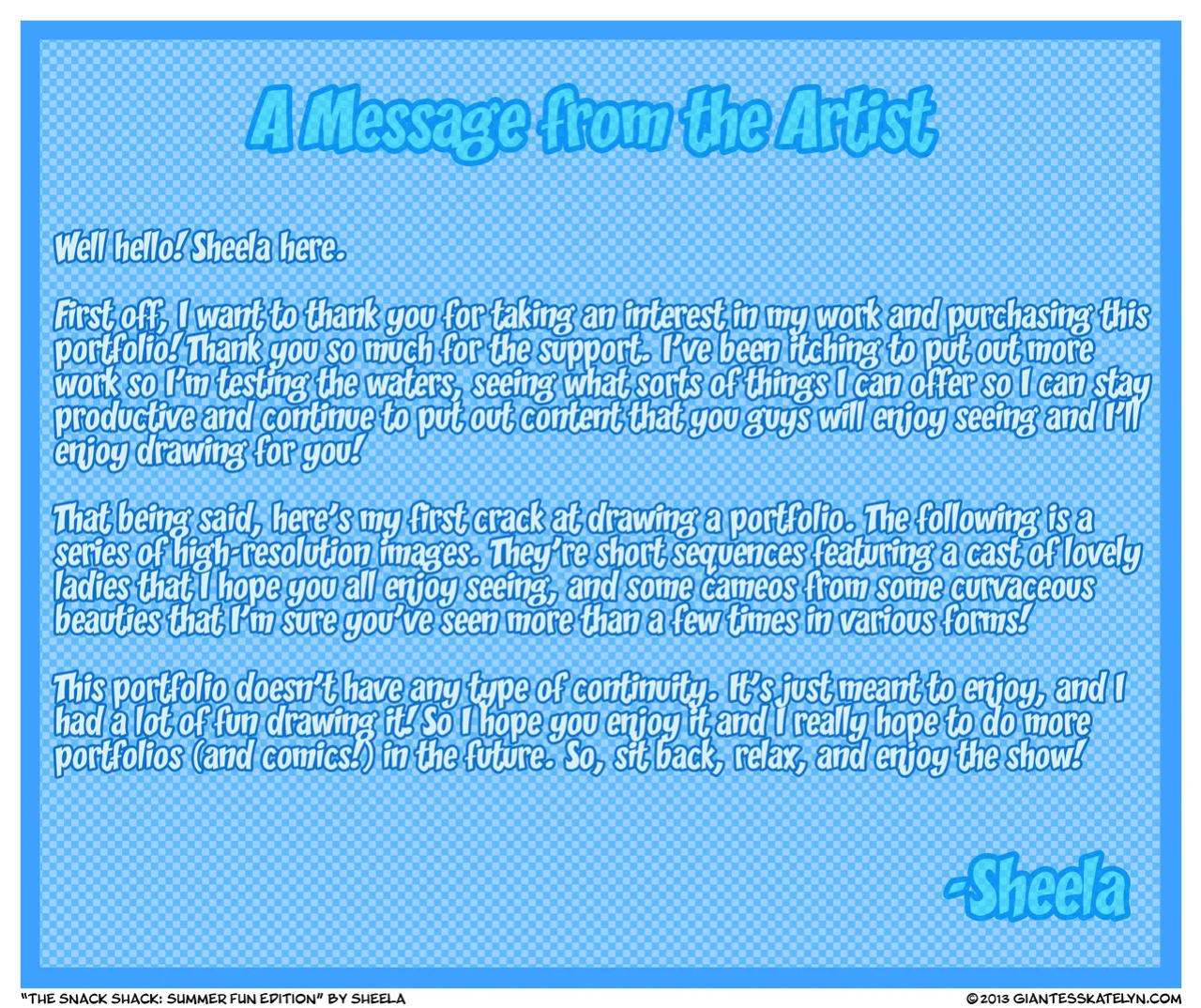 [Sheela] The Snack Shack: Summer Fun Edition