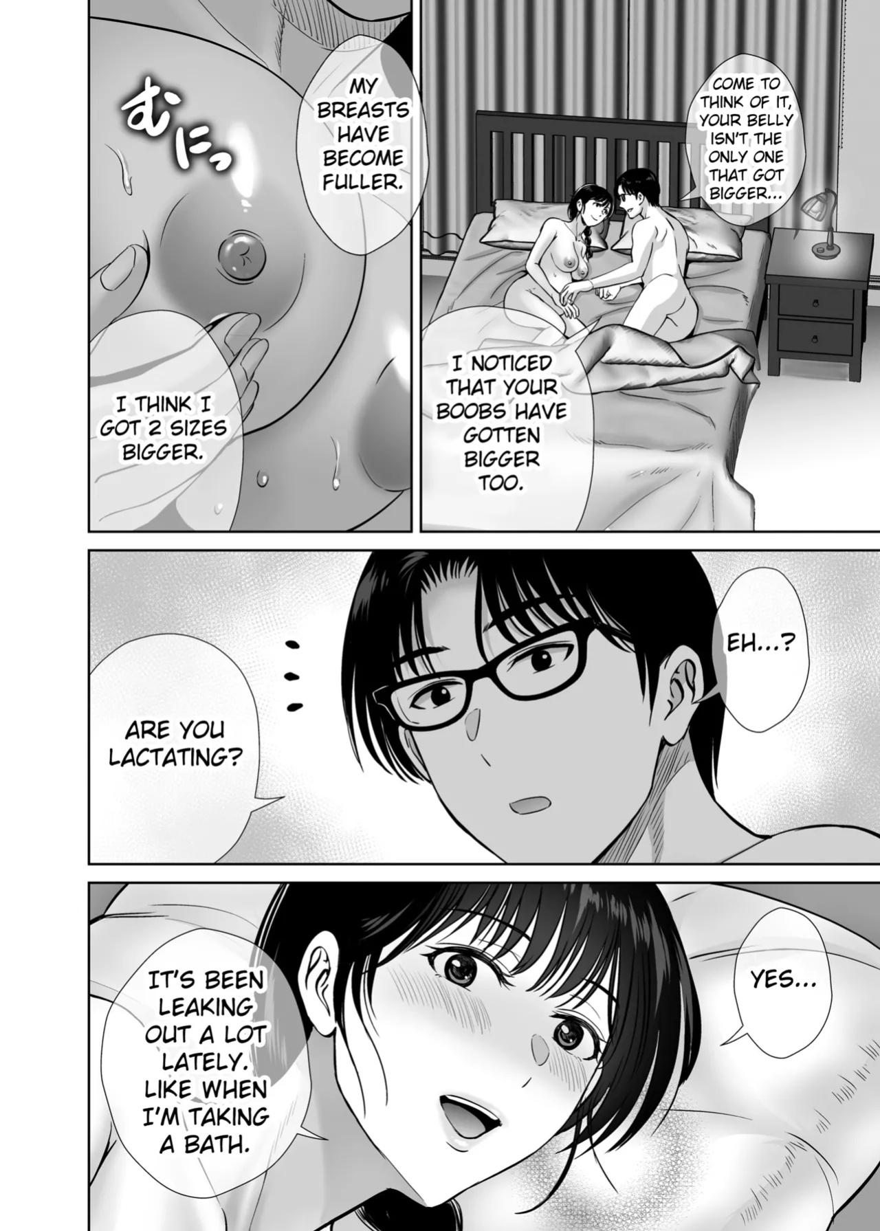 [Melon no Hoshiboshi (Hoshiduki Melon)] Kyonyuu Kaa-san ga Boku no Me mo Mae de 2 ~Bonyuu Mamire de Ikimakutta Hanashi~ (english) (Fated Circle)