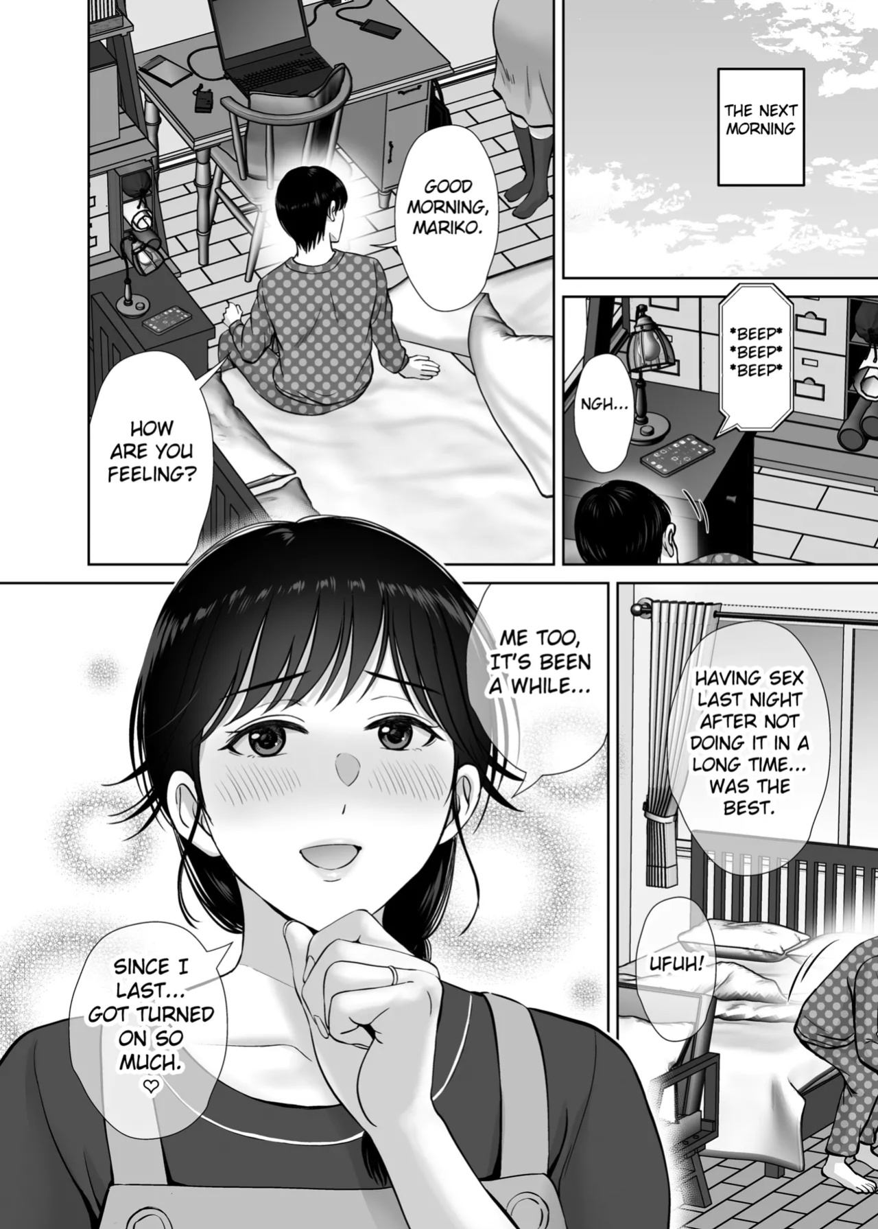 [Melon no Hoshiboshi (Hoshiduki Melon)] Kyonyuu Kaa-san ga Boku no Me mo Mae de 2 ~Bonyuu Mamire de Ikimakutta Hanashi~ (english) (Fated Circle)