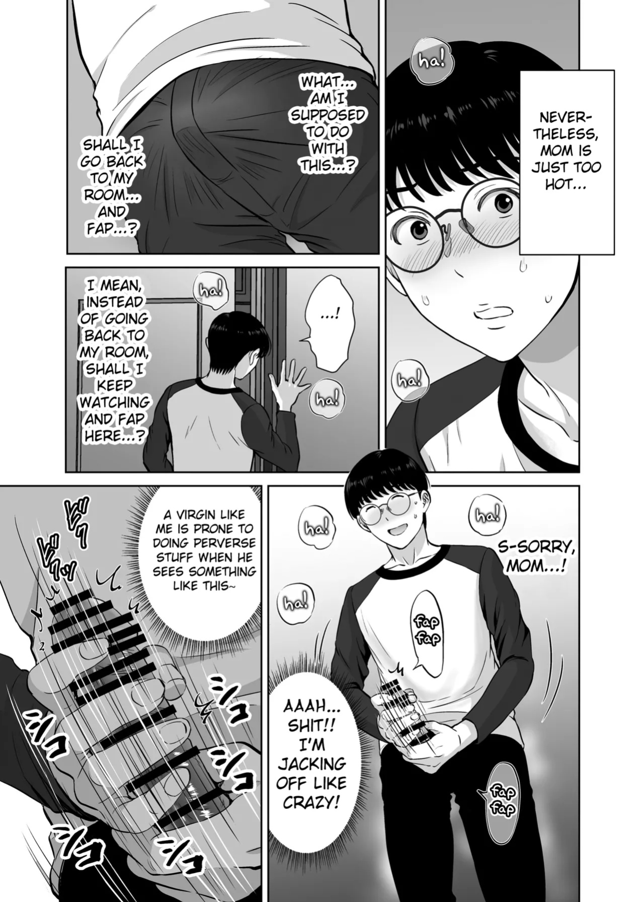 [Melon no Hoshiboshi (Hoshiduki Melon)] Kyonyuu Kaa-san ga Boku no Me mo Mae de Oji-san no Namachin de Ikimakutta Hanashi (english) (Fated Circle)