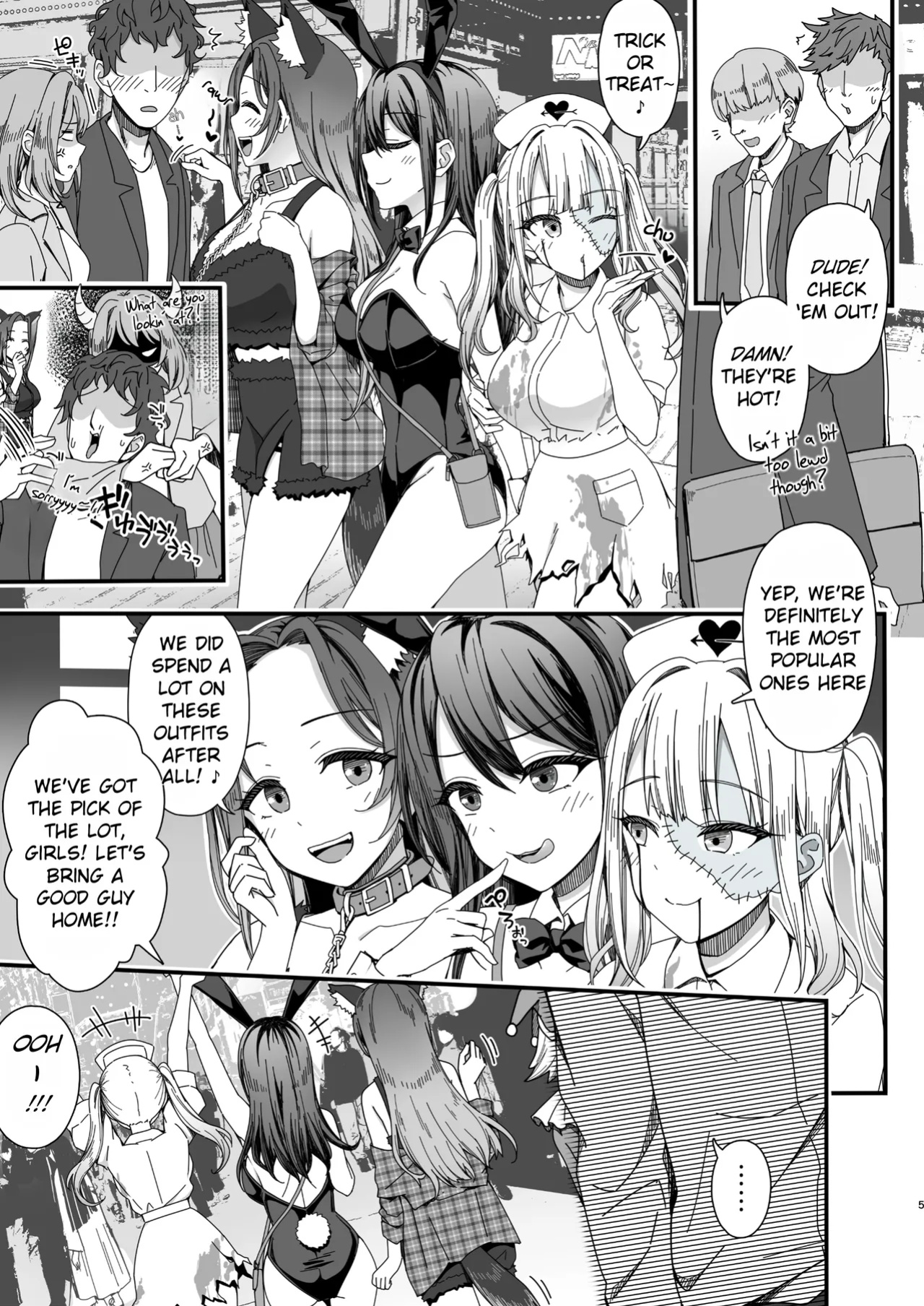 [B-Ginga] Halloween de Ukareta Gal-tachi ni Saimin Seisai o!! | Hypnotism punishment for the girls having fun on Halloween!! [Rei Scans]