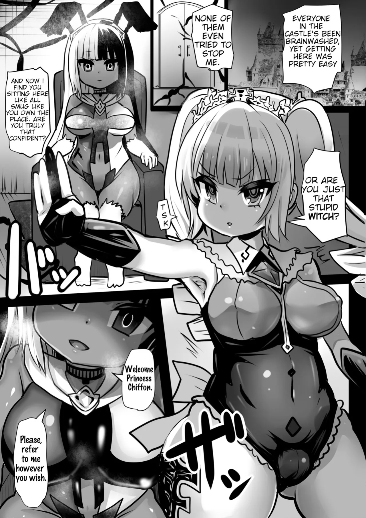 [Sekki Kettle Jidai (Sekki Kettle)] Sennou Juurin Sareshi Juusha to Henbou Seshi Matanomi Hime ~Mogu Mogu Chiffon Hime~ | The Brainwashed Servant and the Transformed Princess ~Munch Munch Princess Chiffon~