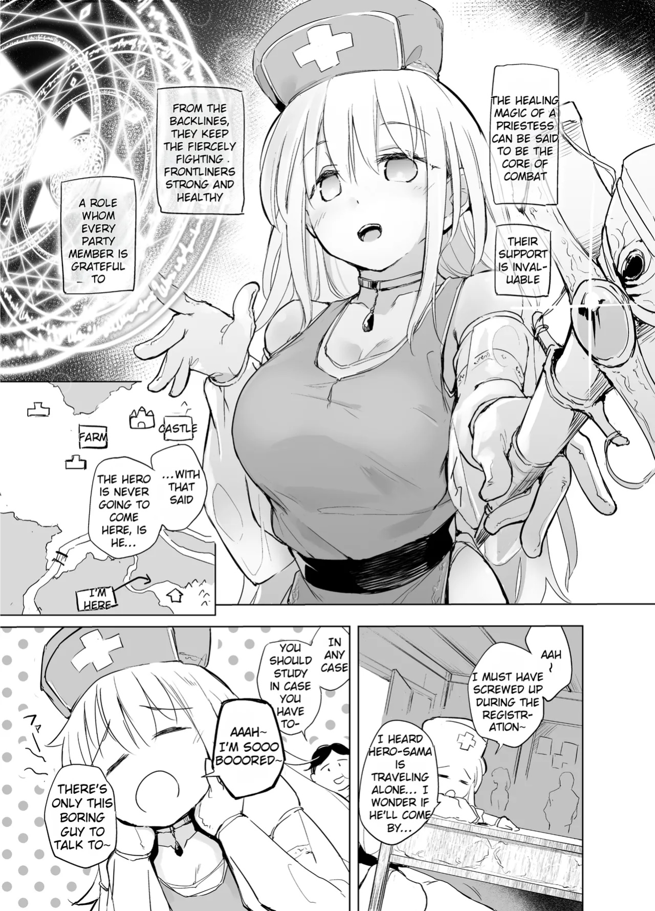 [Kaede Momiji (Shijokko)] Companions of the Hero 'Aaa' | Priestess and Merchant [Rei Scans]
