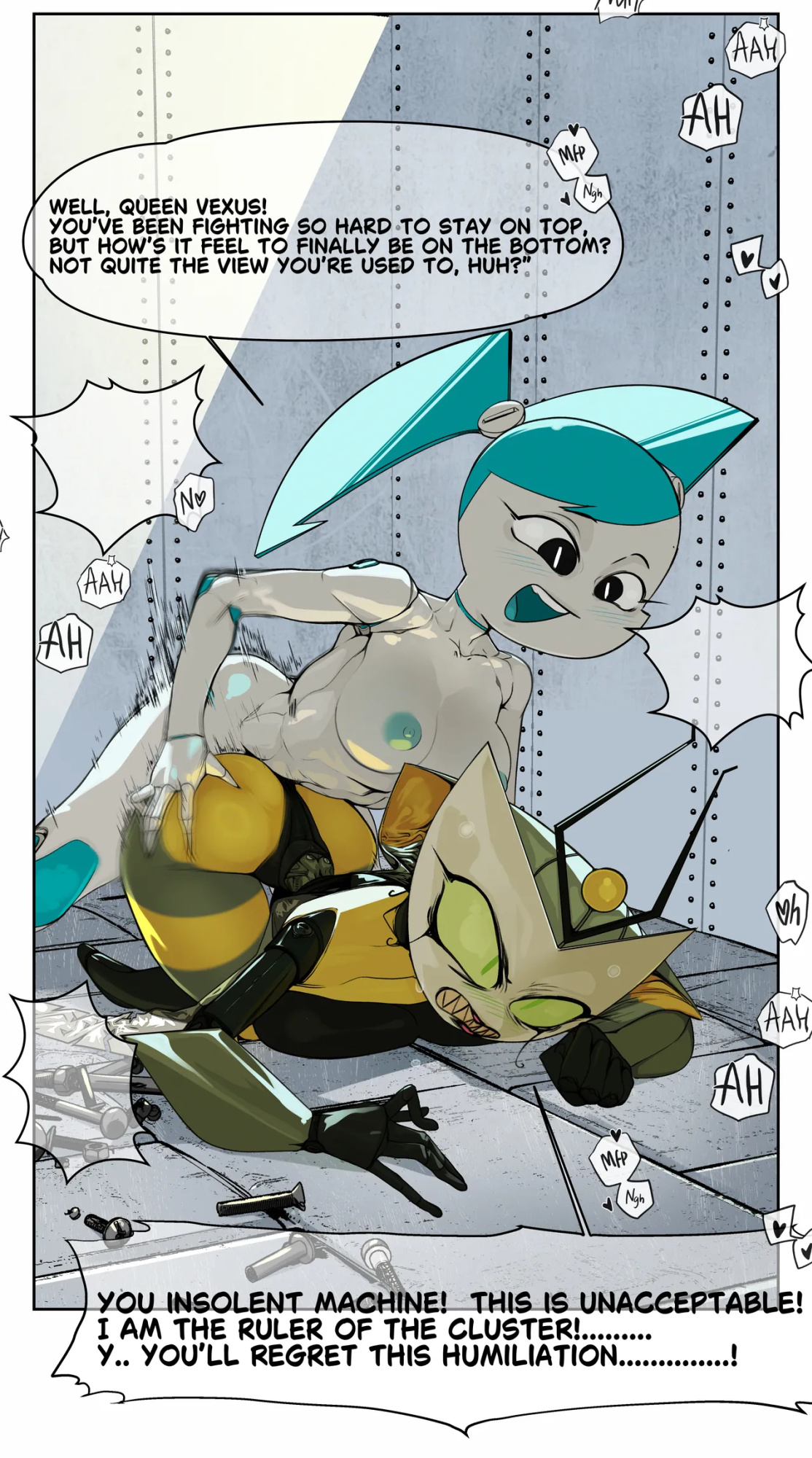 Jenny Wakeman (My Life as a Teenage Robot) + Queen Vexus (futa)