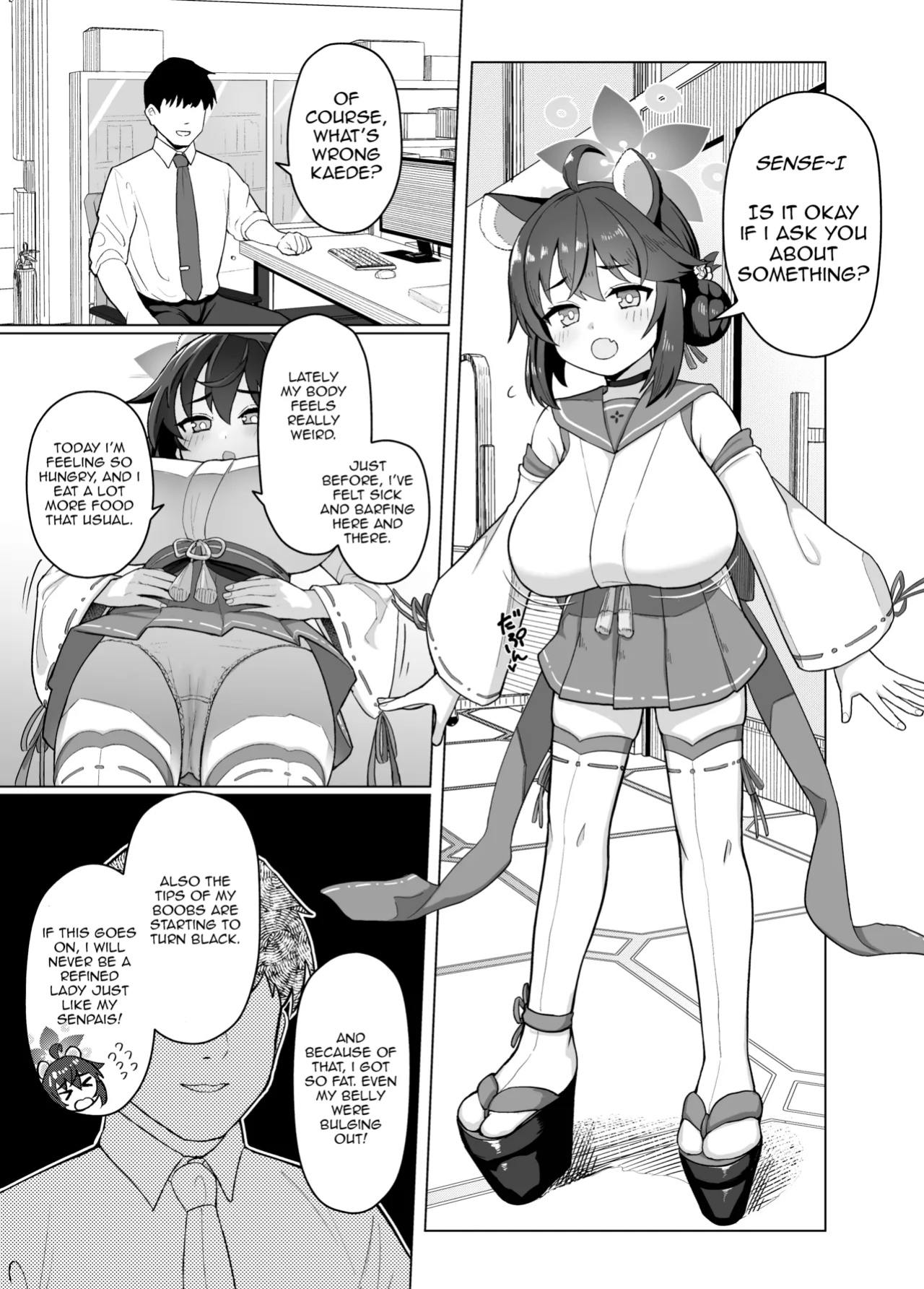 (Blue Archive 13) Crowview [Tajii] | Maidenly crisis?! Even though I'm exercising I'm still getting fat! With sensei's secret treatment, then you will also become a refined lady!