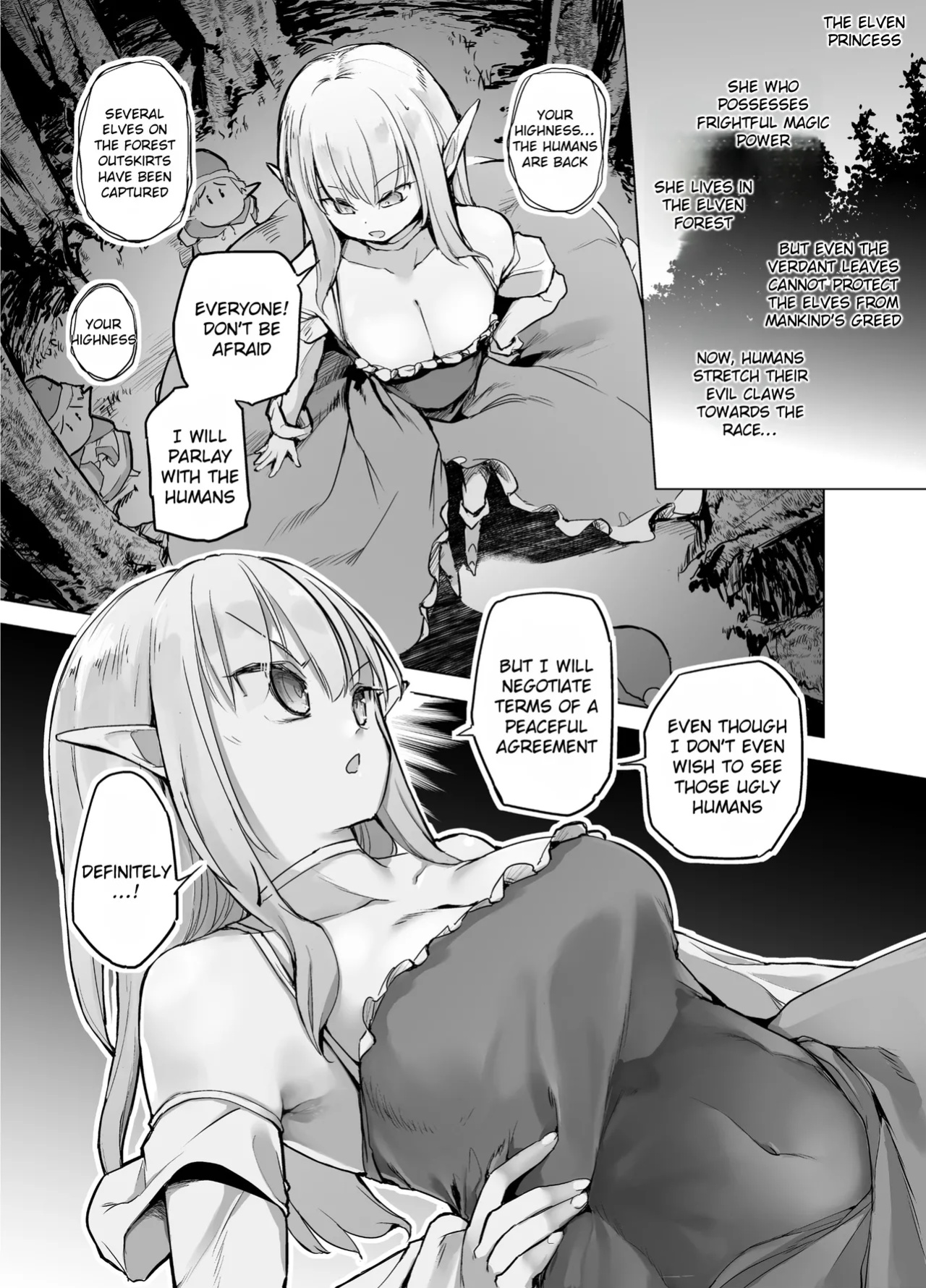 [Kaede Momiji (Shijokko)] Elf no Hime no Hokori ni Kakete Taemasu! | For the pride of the elf princess, I will endure! [Rei Scans]