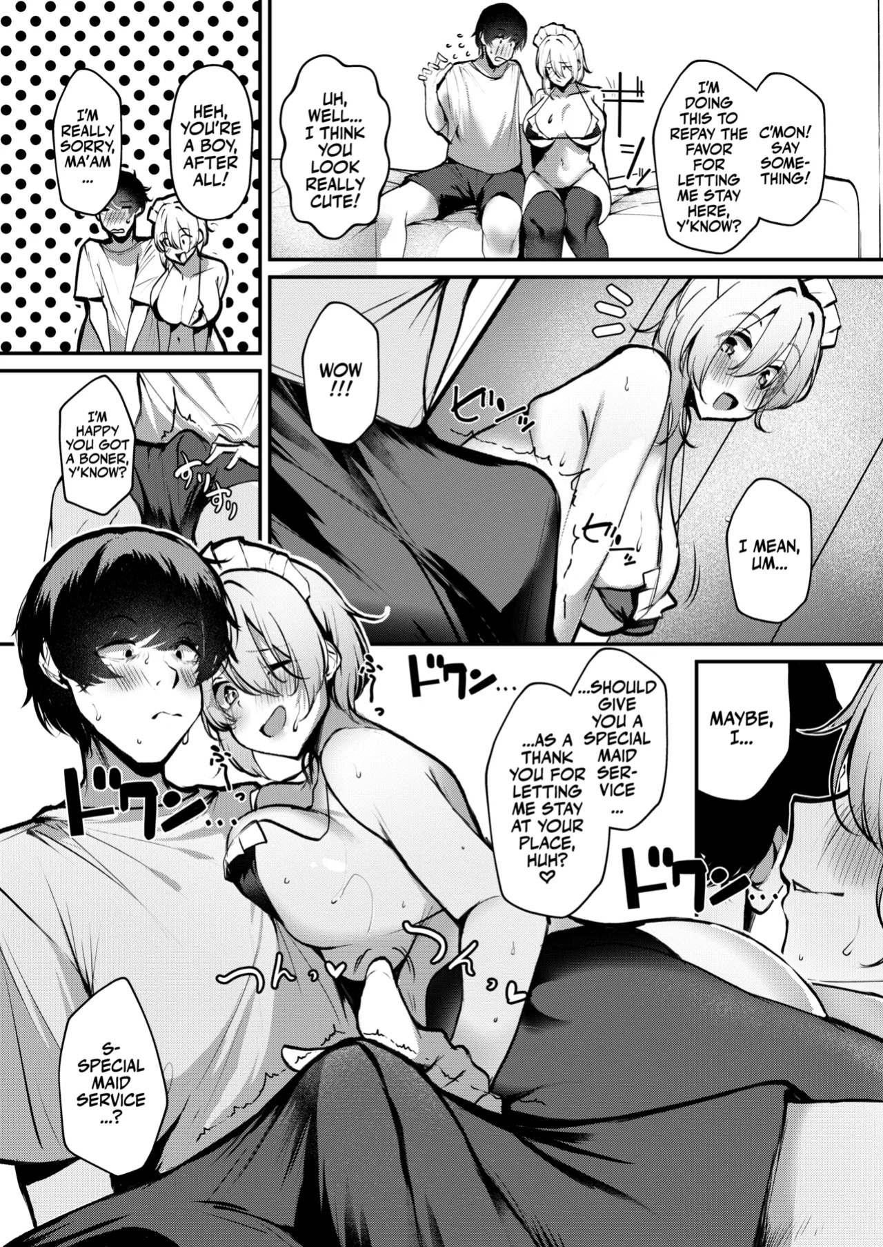 [Sakyu Syogkun (Ksyum)] Shuuden Nogashita Gal ga Maid Bikini de Gohoushi Ecchi shite Kureta Hanashi | A Big-Tittied Gyaru Missed the Last Train and put on a Maid Bikini in Exchange for Staying the Night! [Team Rabu2]