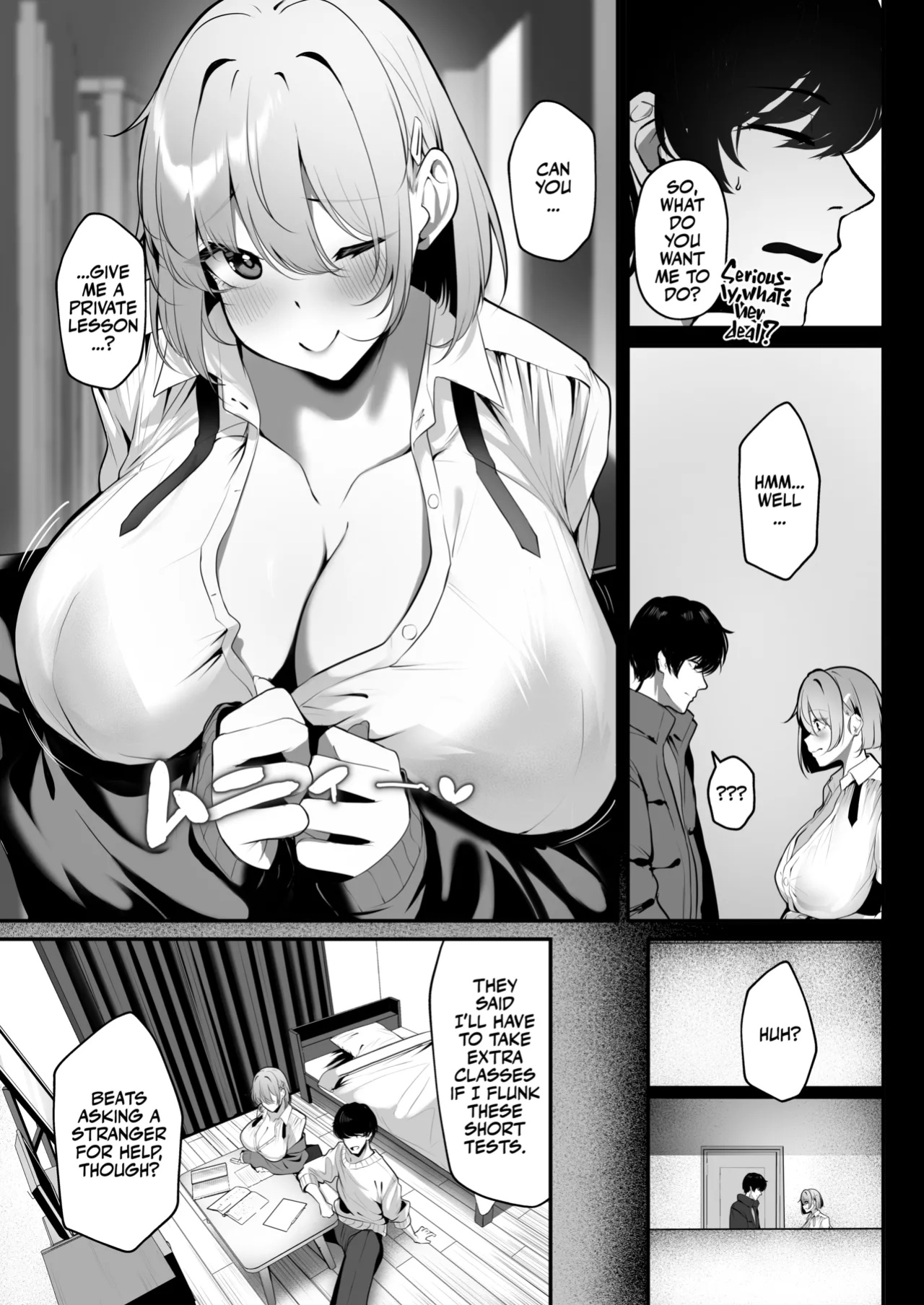 [Sakyu Syogun (Ksyum)] Ooya no Musume no Kyonyuu Gal ni Benkyou Oshietara Ecchi Shite Kureta Hanashi | The Landlord's Big-Tittied Gyaru Daughter Lets me have Sex in Exchange for Private Lessons! [Team Rabu2]