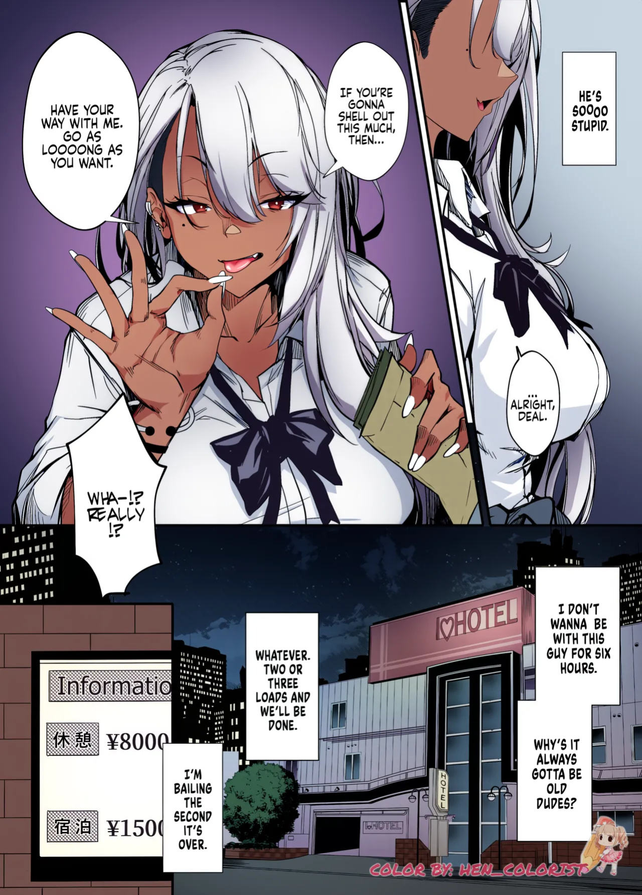 [Onkyu] Namaiki JK ga Wakaraserareru Hon | Putting a Cheeky Gyaru in Her Place [Colorized]