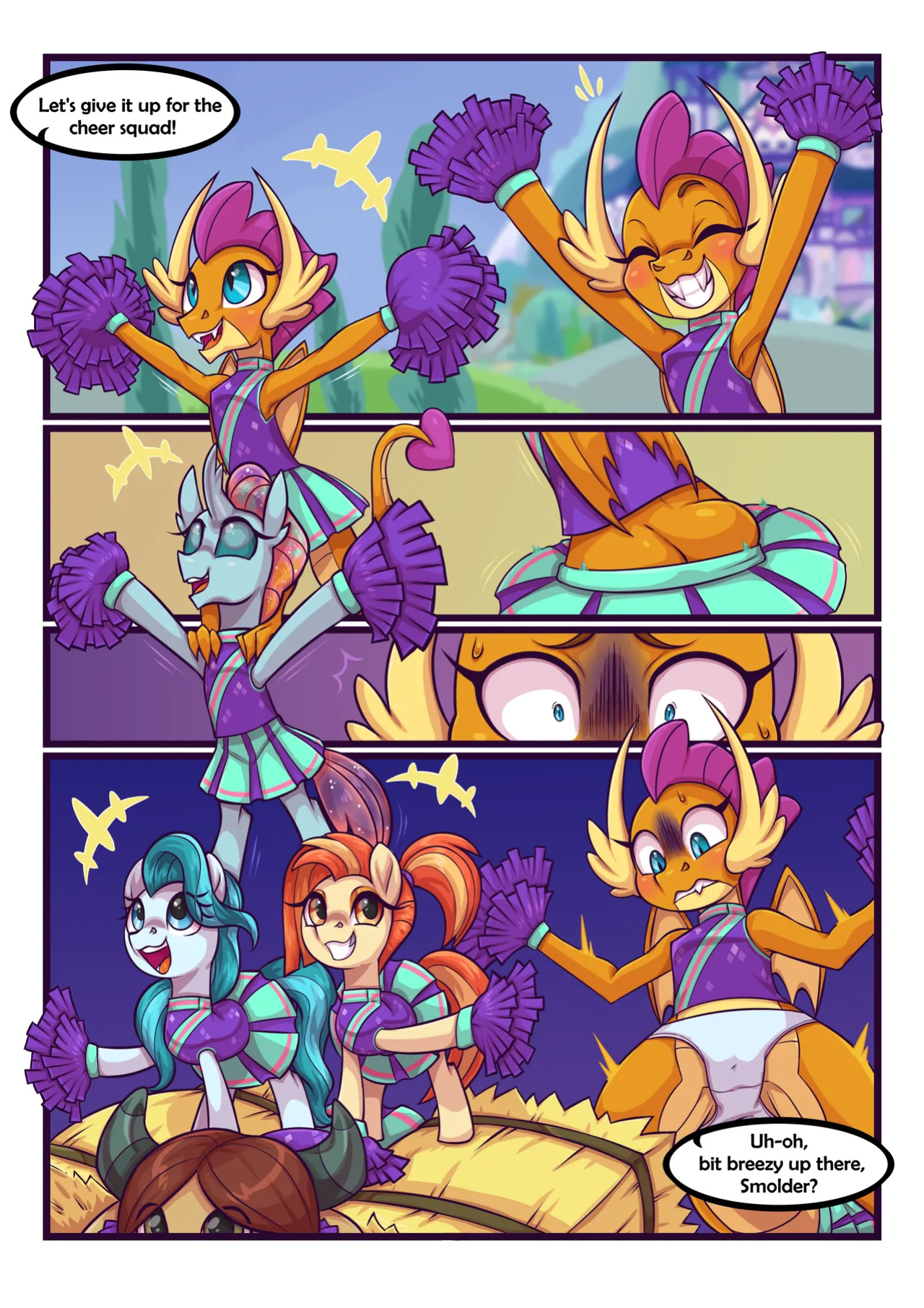 [Moonseeker (SketchySkylar)] Smolder's Cheerleading Initiation