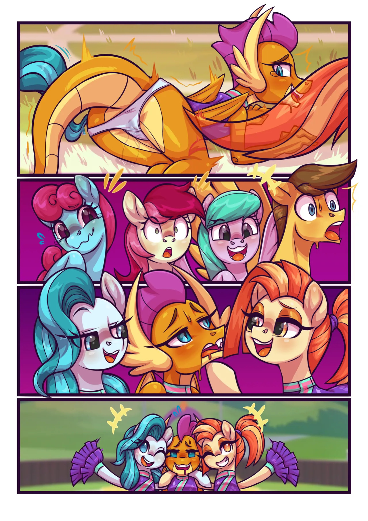 [Moonseeker (SketchySkylar)] Smolder's Cheerleading Initiation