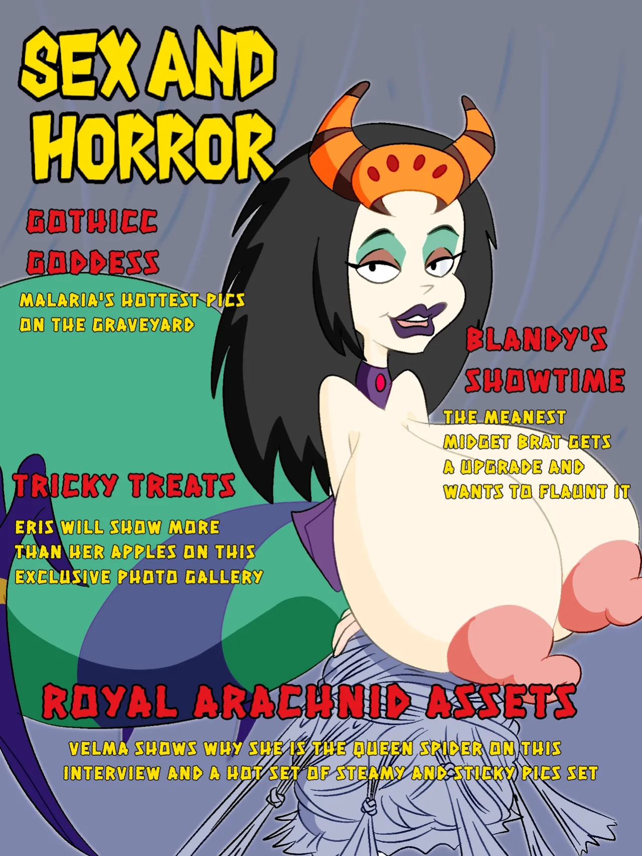 Sex and horror magazzine covers