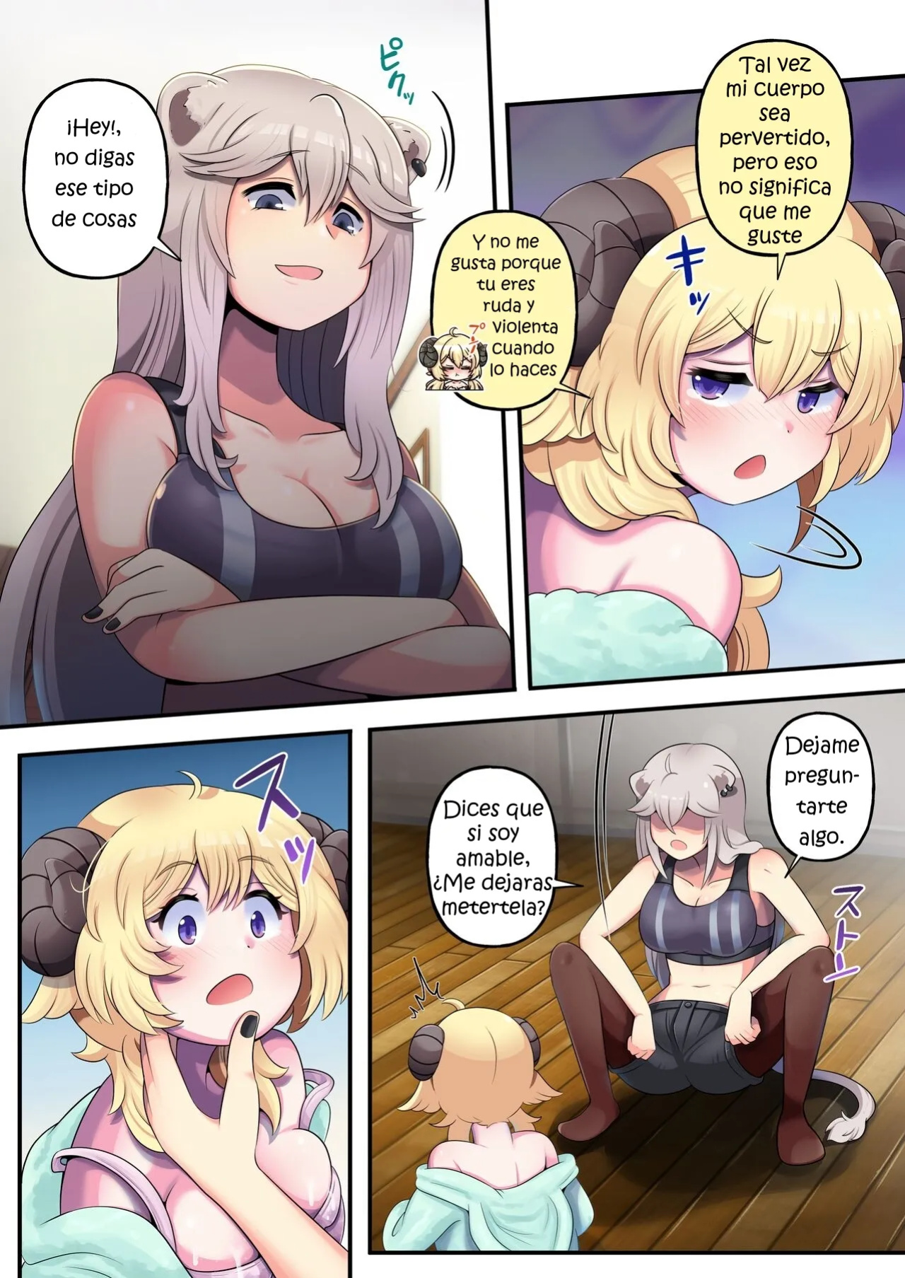 [Minominiya (Minomini)] Futashishi x Wata ♥Lion no Aijou Hyougen Hen♥ | Futashishi x Wata ♥La Expresión de Amor de Lalion♥ (Shishiro Botan, Tsunomaki Watame) [Rabu&Desu translations] [Spanish] [PorLaCultura]
