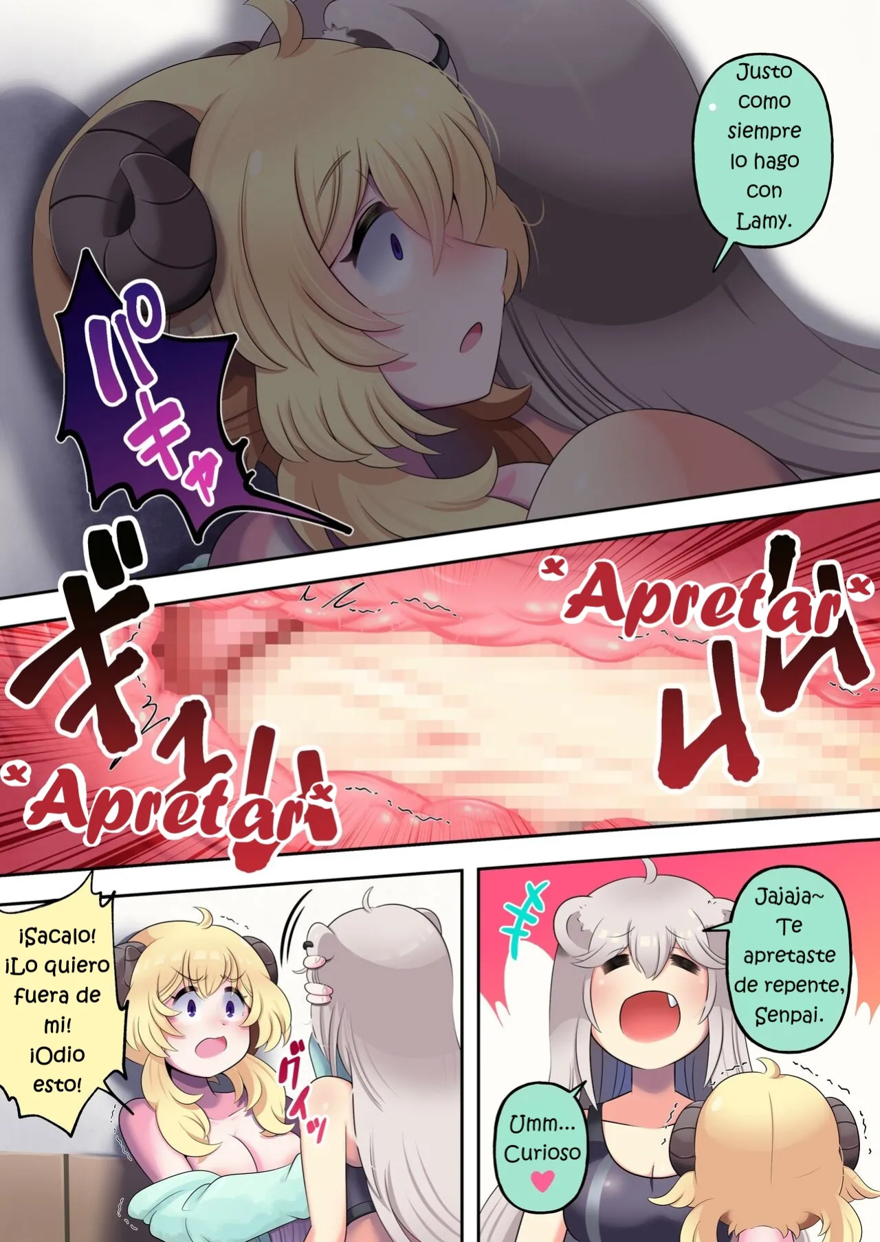 [Minominiya (Minomini)] Futashishi x Wata ♥Lion no Aijou Hyougen Hen♥ | Futashishi x Wata ♥La Expresión de Amor de Lalion♥ (Shishiro Botan, Tsunomaki Watame) [Rabu&Desu translations] [Spanish] [PorLaCultura]