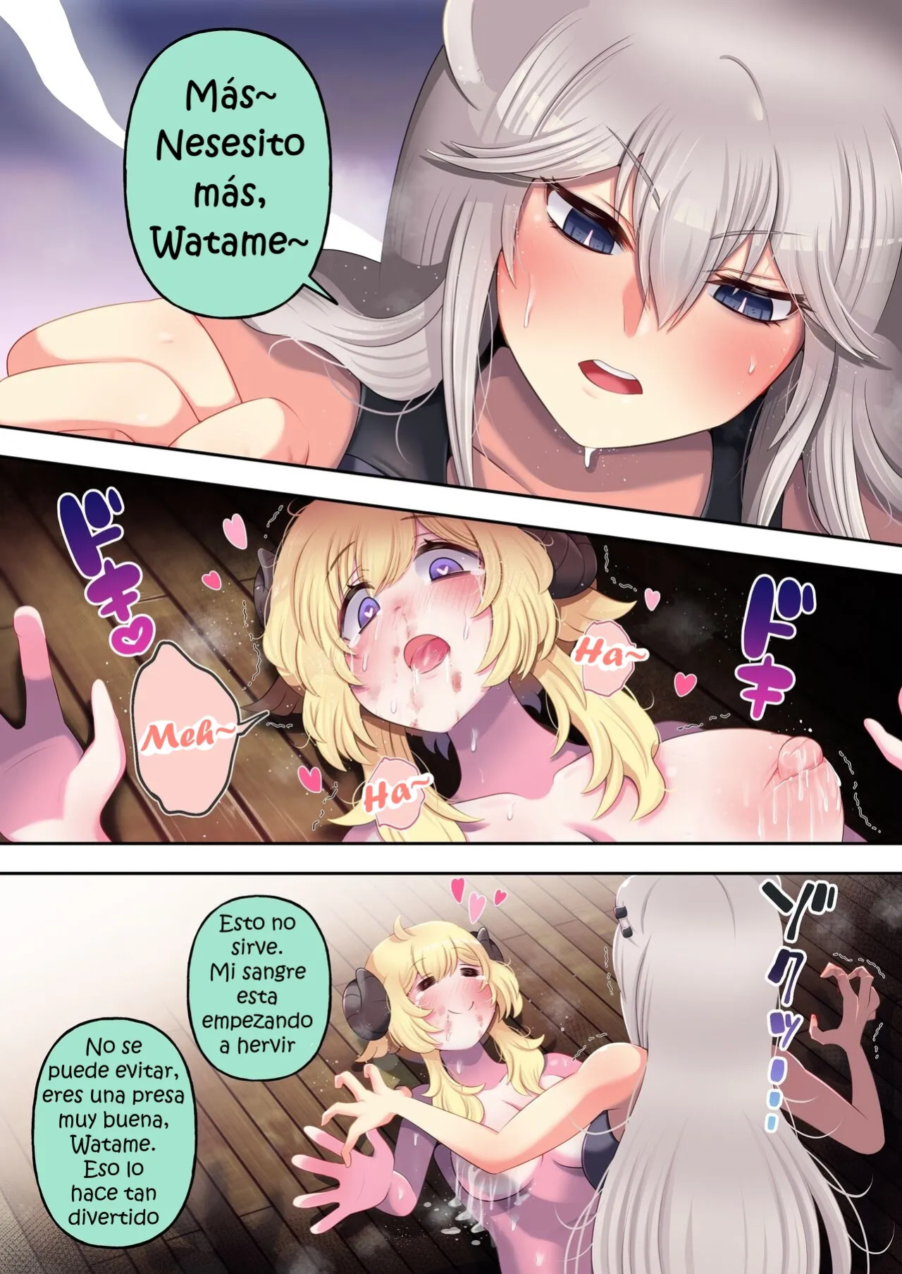 [Minominiya (Minomini)] Futashishi x Wata ♥Lion no Aijou Hyougen Hen♥ | Futashishi x Wata ♥La Expresión de Amor de Lalion♥ (Shishiro Botan, Tsunomaki Watame) [Rabu&Desu translations] [Spanish] [PorLaCultura]