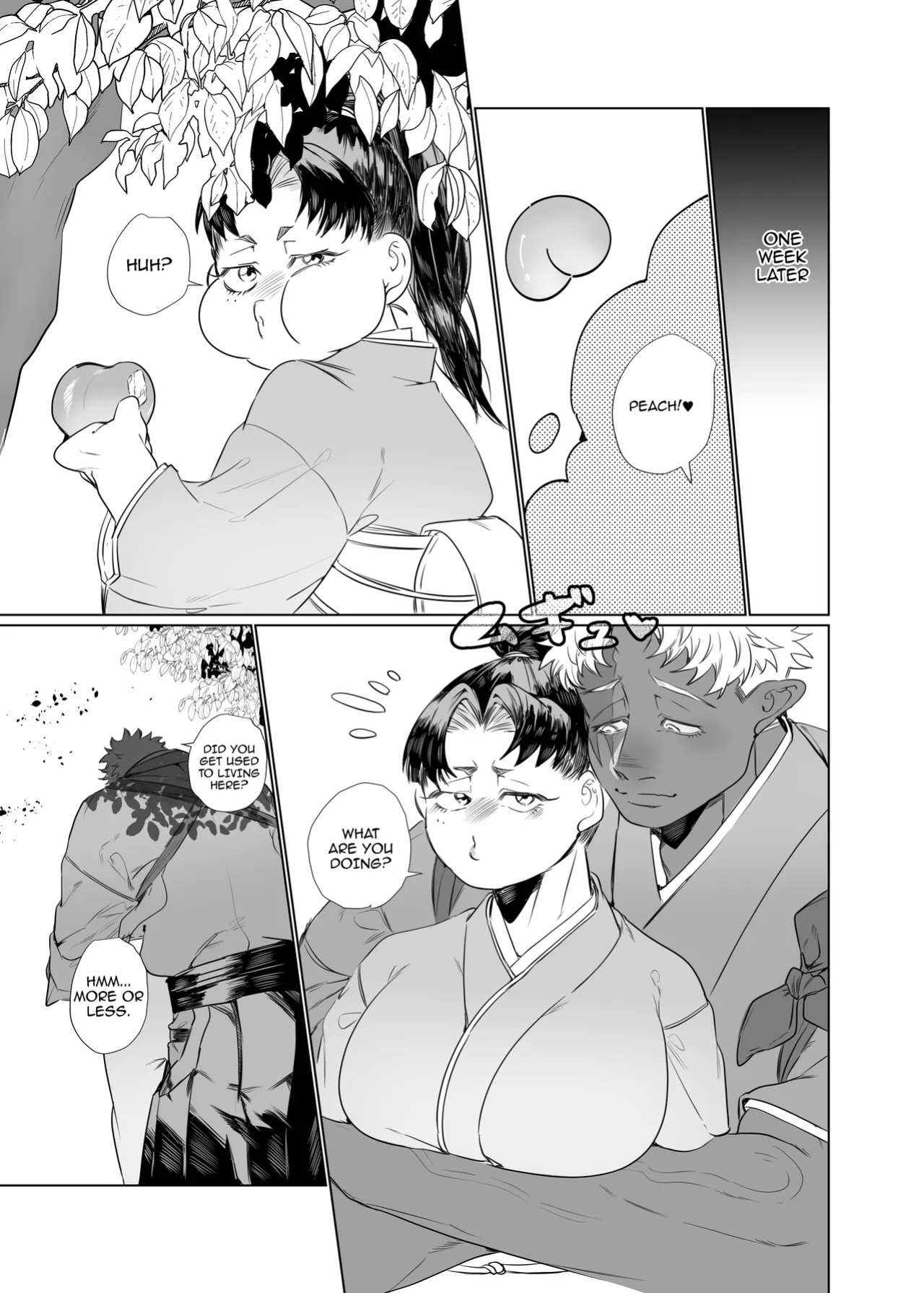 [Bonnou no Tamatebako (Nuchitsu Nanako)] Onnanoko no Momotarou to Deka Tsuyo Oni-san / Female Momotaro And The Huge, Strong Demon by Bonnou no Tamatebako