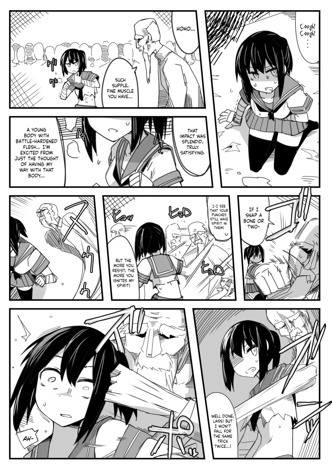 [Circle Pushishi (nnS)] Sailor Fuku Chika Kakutou | Underground Fight in a Sailor Uniform [NudeSalad]
