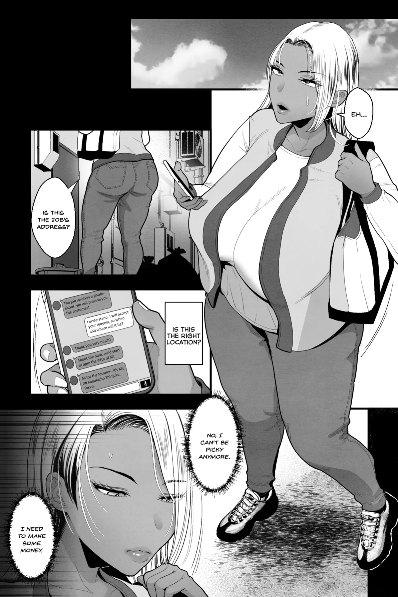 [Ginshio Honpo (Ginen)] Kinpatsu Kuro Gal no Hahaoya ga, Yami Beit de Damasarete Musuko to AV Satsuei [SDTLs]