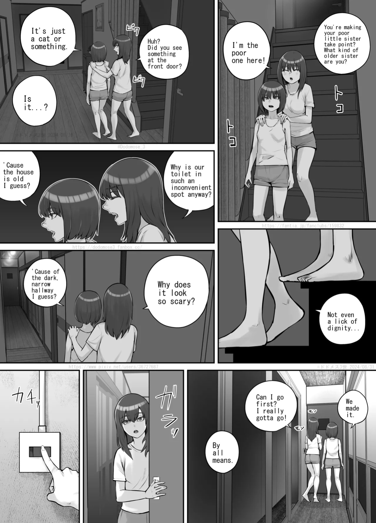 [DODOMESU3SEI] Shinrei Bangumi o Mita Kaya-chan to Saya-chan ga Yachū ni Toire ni Iku Ohanashi