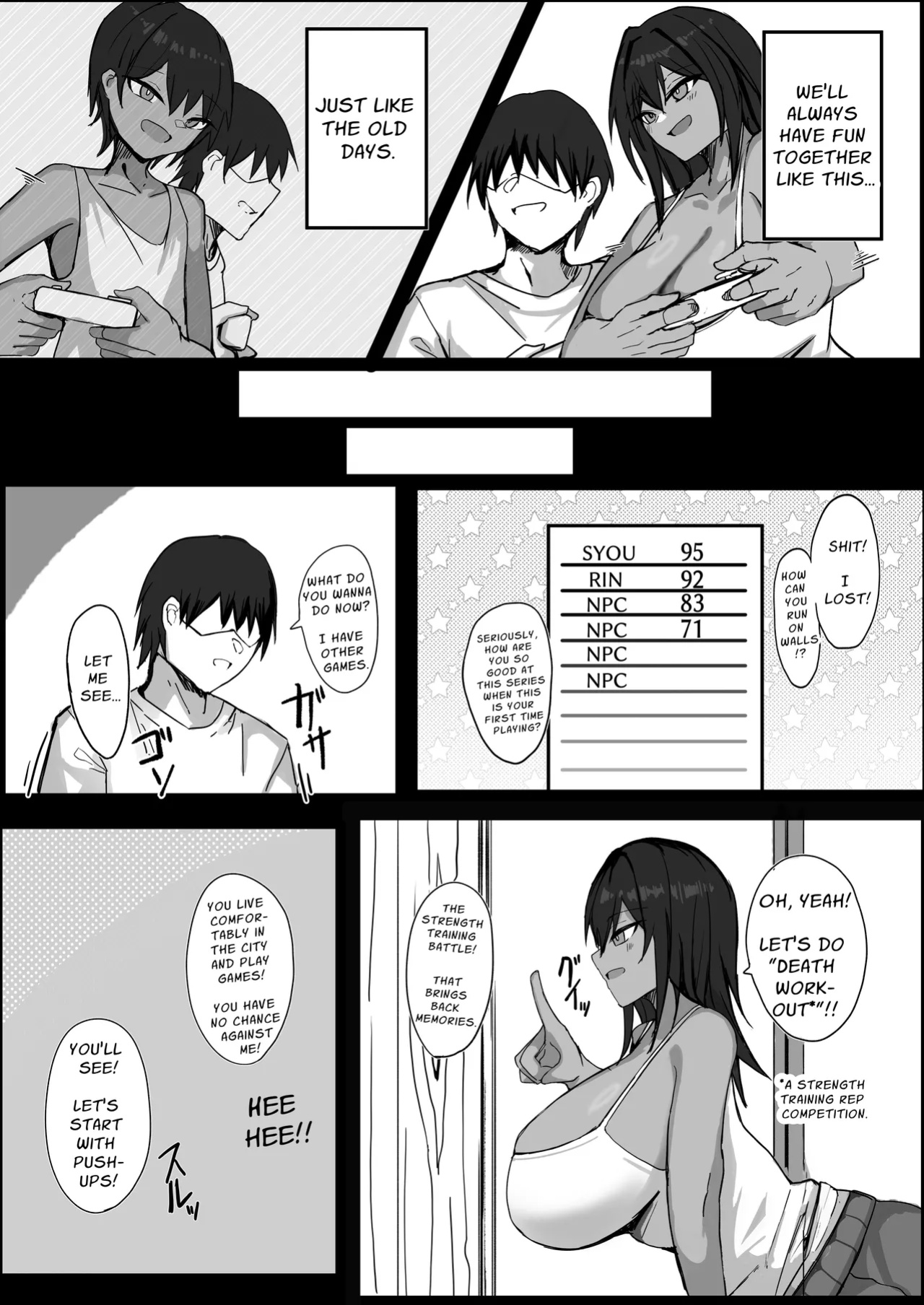 [Aoi Hoshi ni Maiorita Dark Angel] Sex With My Tanned Busty Friend Who I Used To Think Was A Guy (Part 1) [Solid Rose]