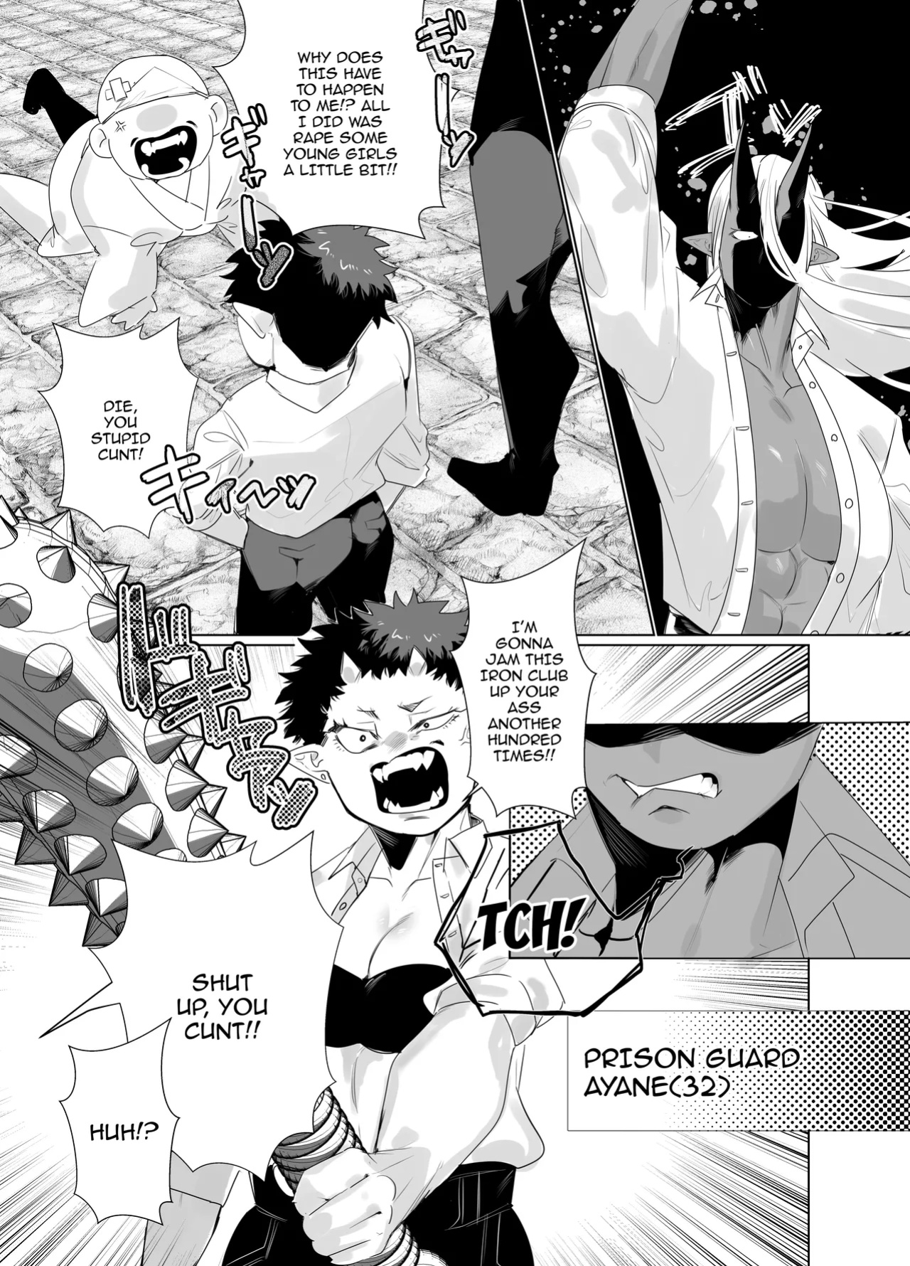[Bonnou no Tamatebako (Nuchitsu Nanako)] Gokusotsu no Senpai ga Kouhai no Deka Otoko ni Doroddoro ni Okasareru Hanashi / Story About A Prison Guard Senpai Getting Fucked Sloppy By Her Huge Kouhai