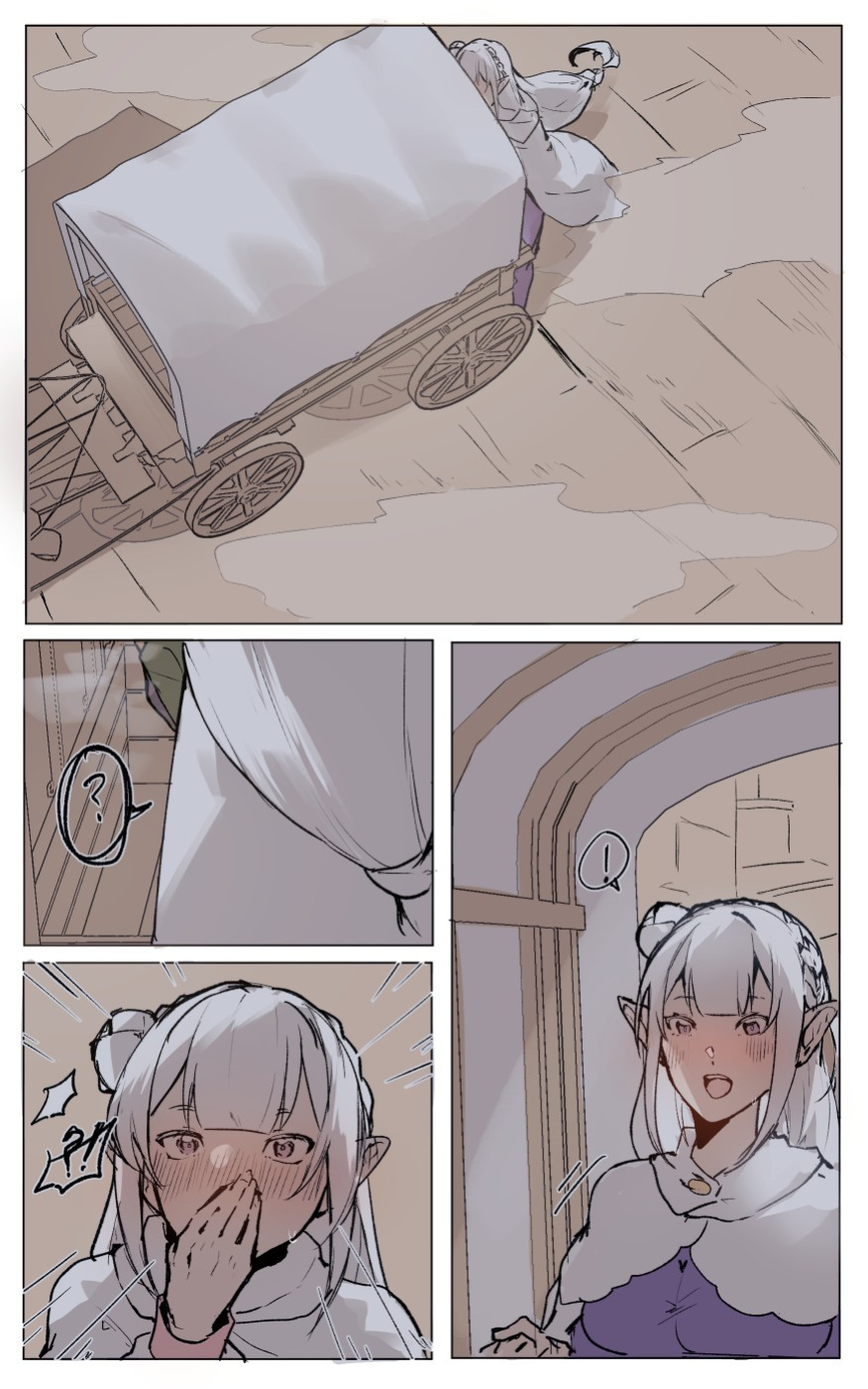 [Angel] Emilia's trouble at the Watchtower (Re:Zero kara Hajimeru Isekai Seikatsu)
