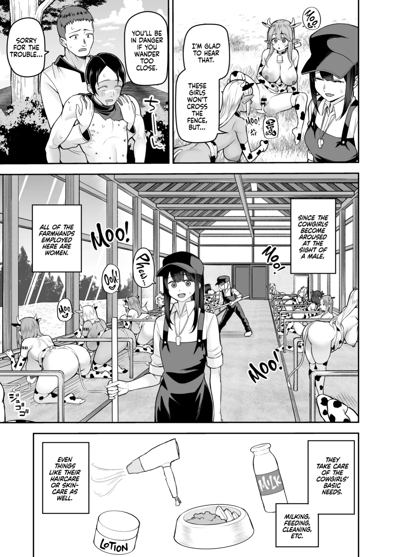 [Marshmallow Balloon (Kayumidome)] Nuugyuu Musume Bokujou | Cow Girl Ranch [Xzosk]
