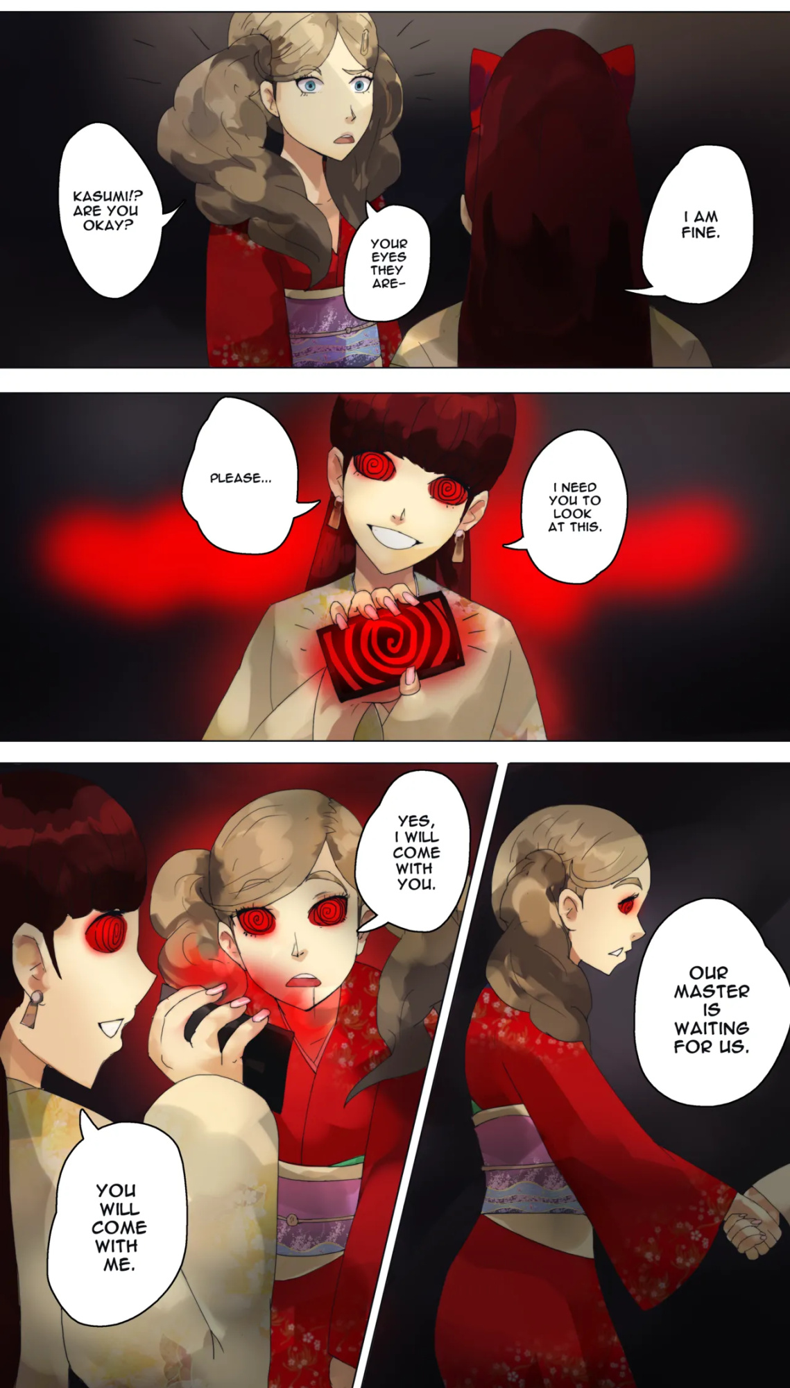 [Onefeefoor] Ann and Kasumi hypnotized (Persona 5)