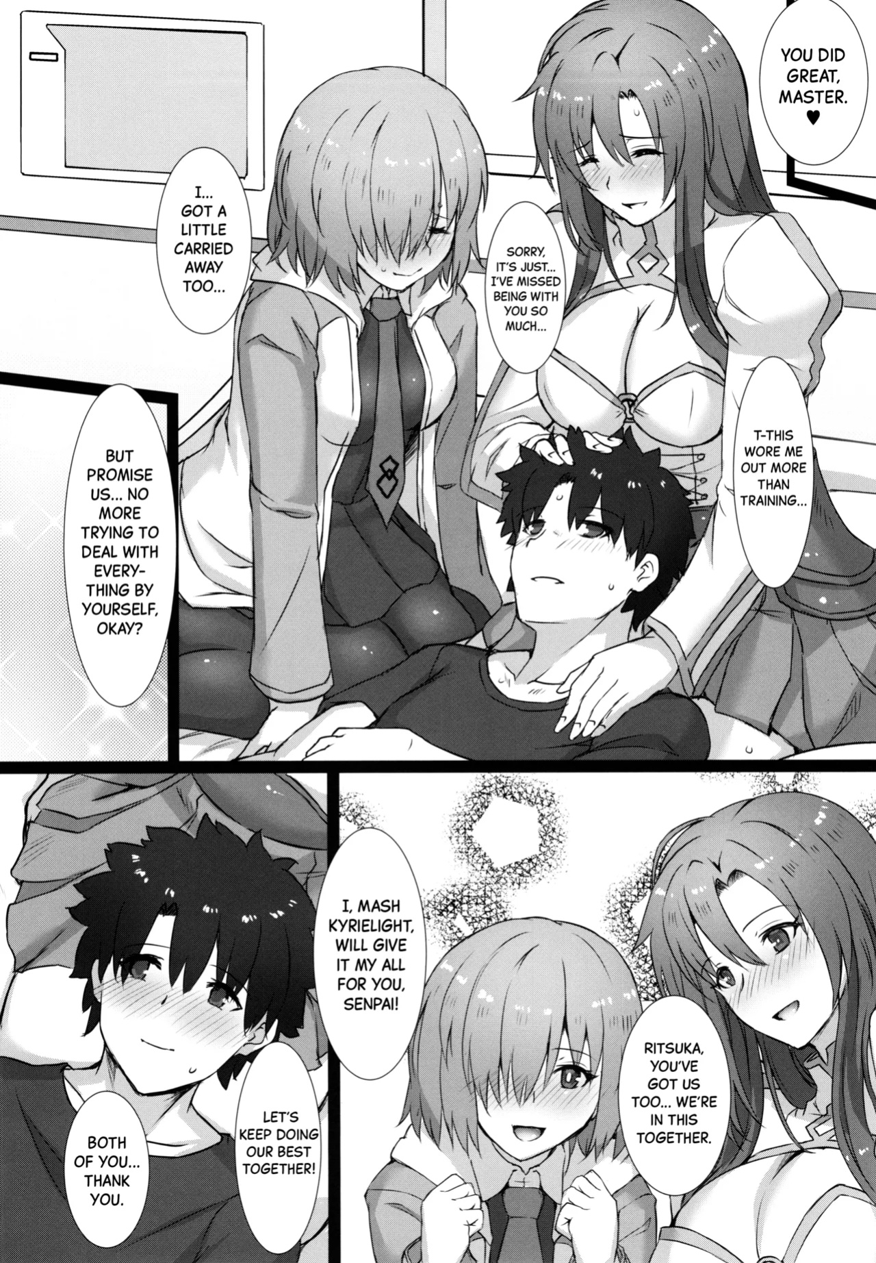 (C97) [Kedamonoya san (Makka na Kedamono)] Kouhai to Onee-san ni Shinpai Kakecha Dame! | You Shouldn’t Make Your Kouhai and Onee-san Worry About You! (Fate/Grand Order) [Black Grimoires]