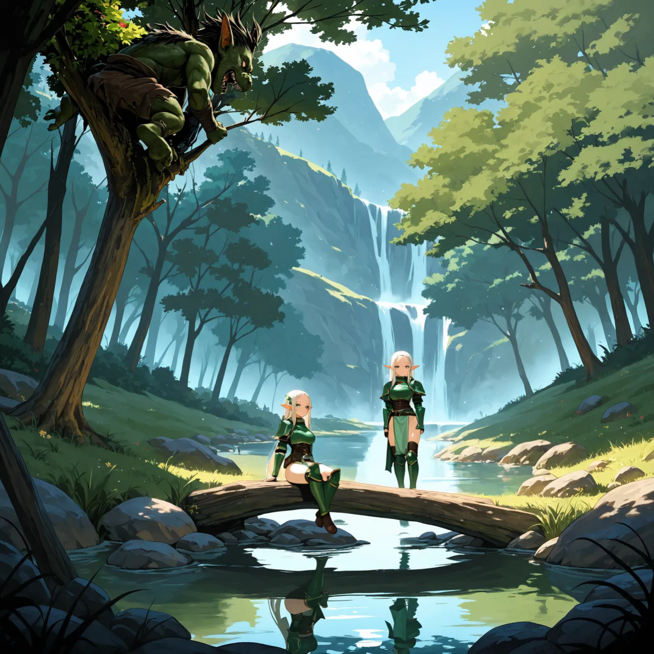 2 Elves Ambushed by Goblins (@DeviantApeArt)
