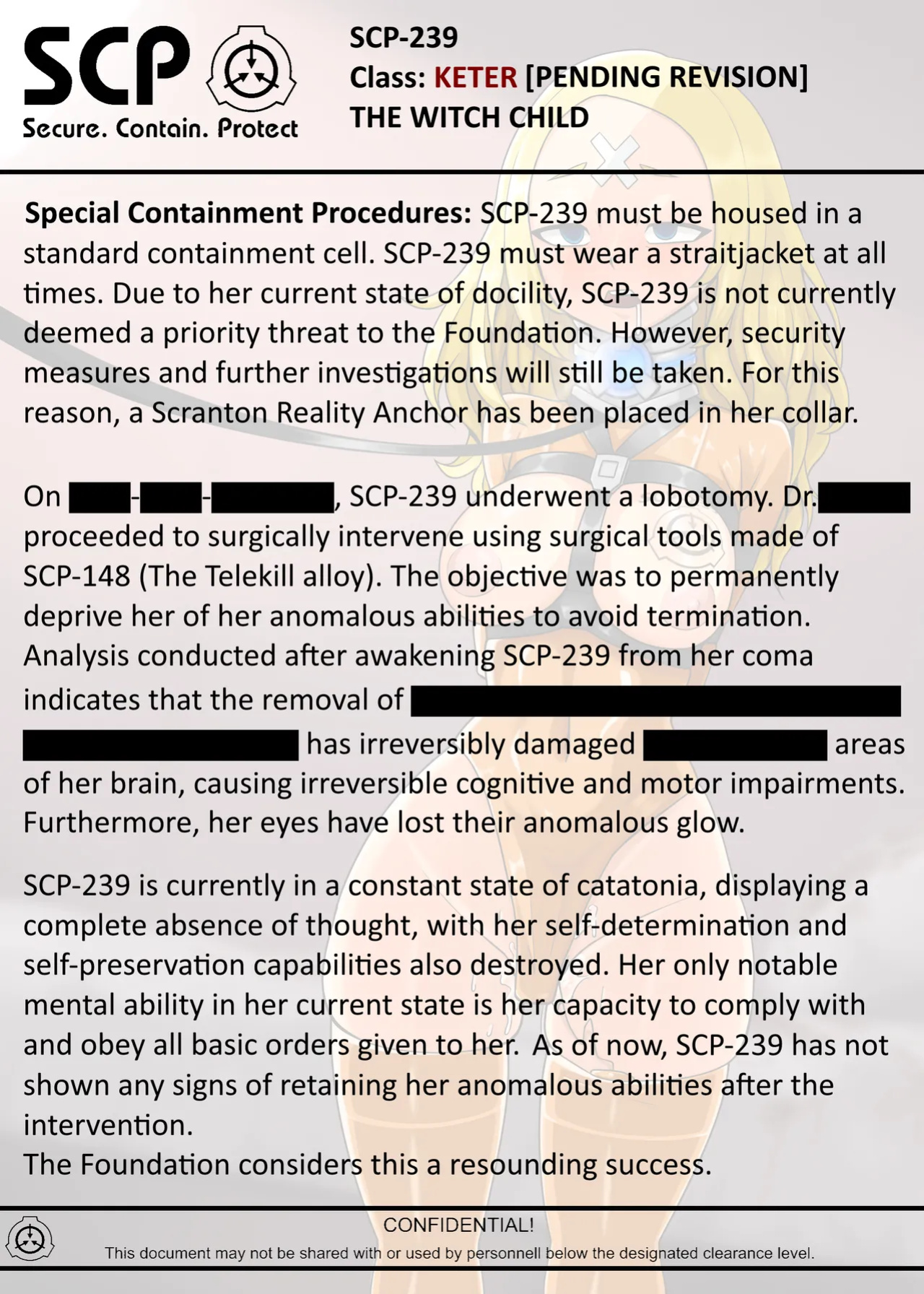 [AnanaKawaii] SCP-239 THE WITCH CHILD (SCP Foundation)