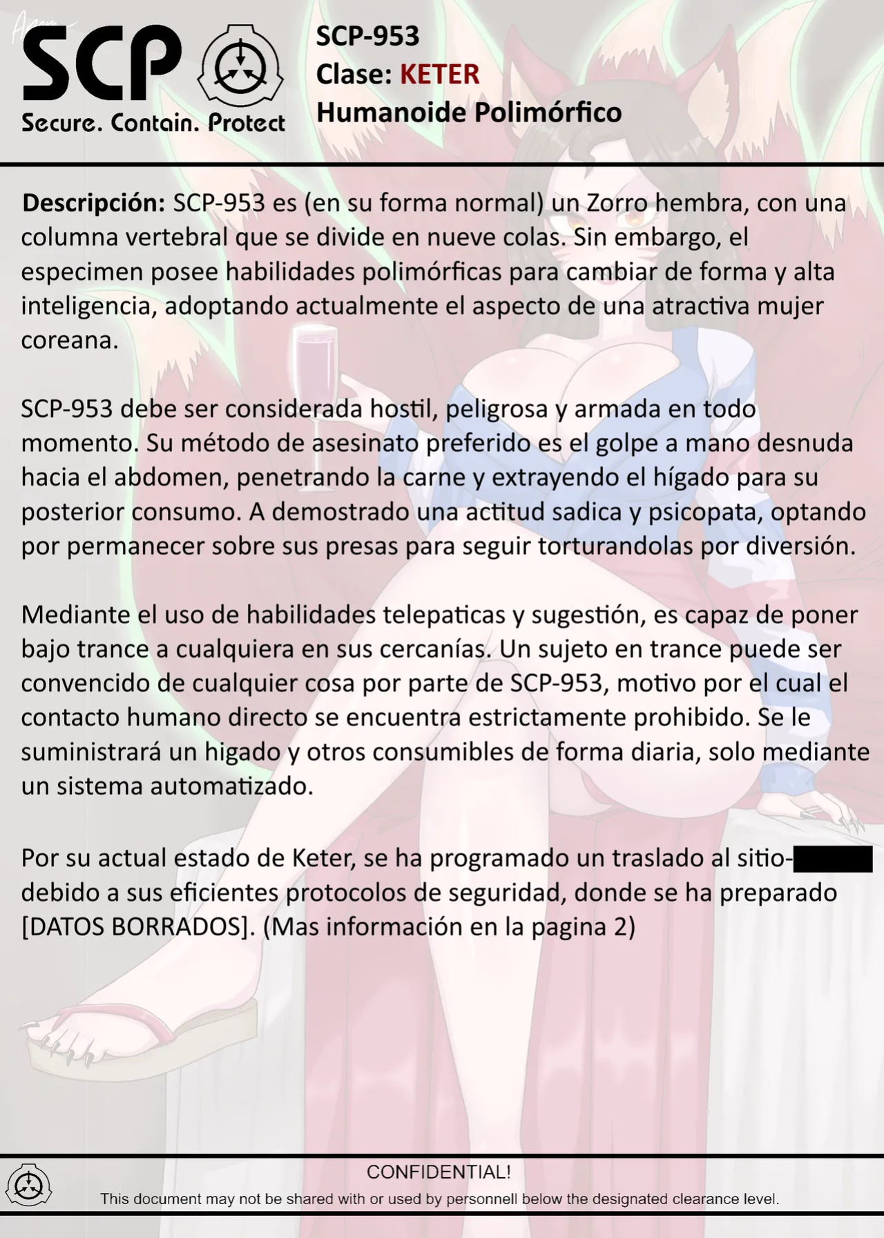 [AnanaKawaii] SCP-953 Polymorphic Humanoid (SCP Foundation) [Spanish]