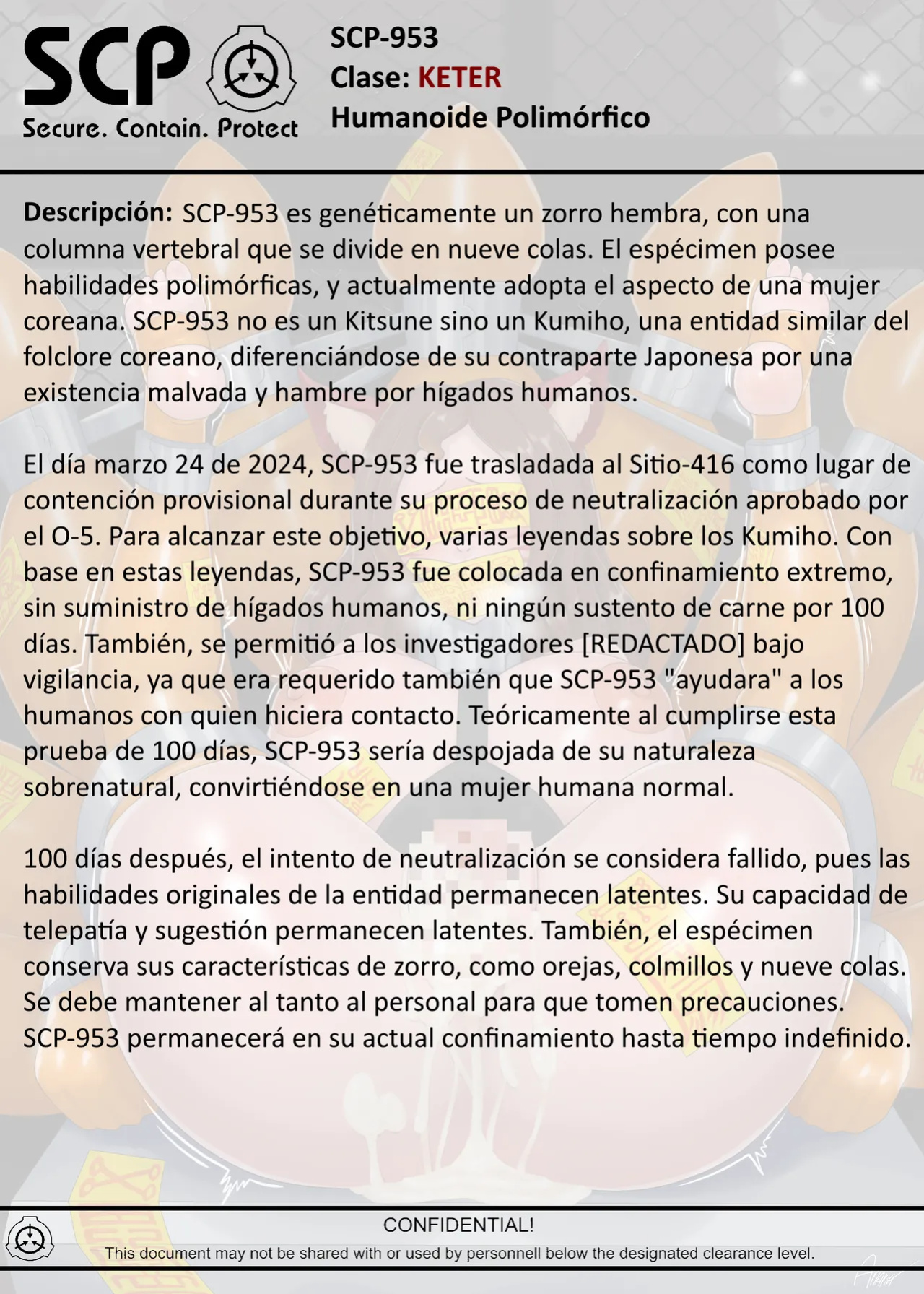 [AnanaKawaii] SCP-953 Polymorphic Humanoid (SCP Foundation) [Spanish]
