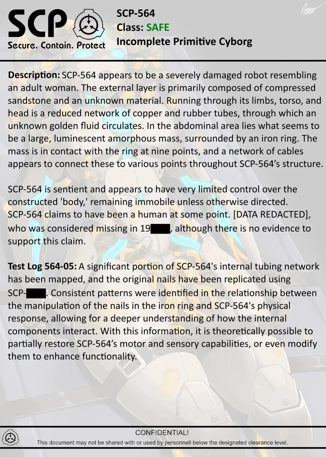 [AnanaKawaii] SCP-564 Primitive Cyborg (SCP Foundation)
