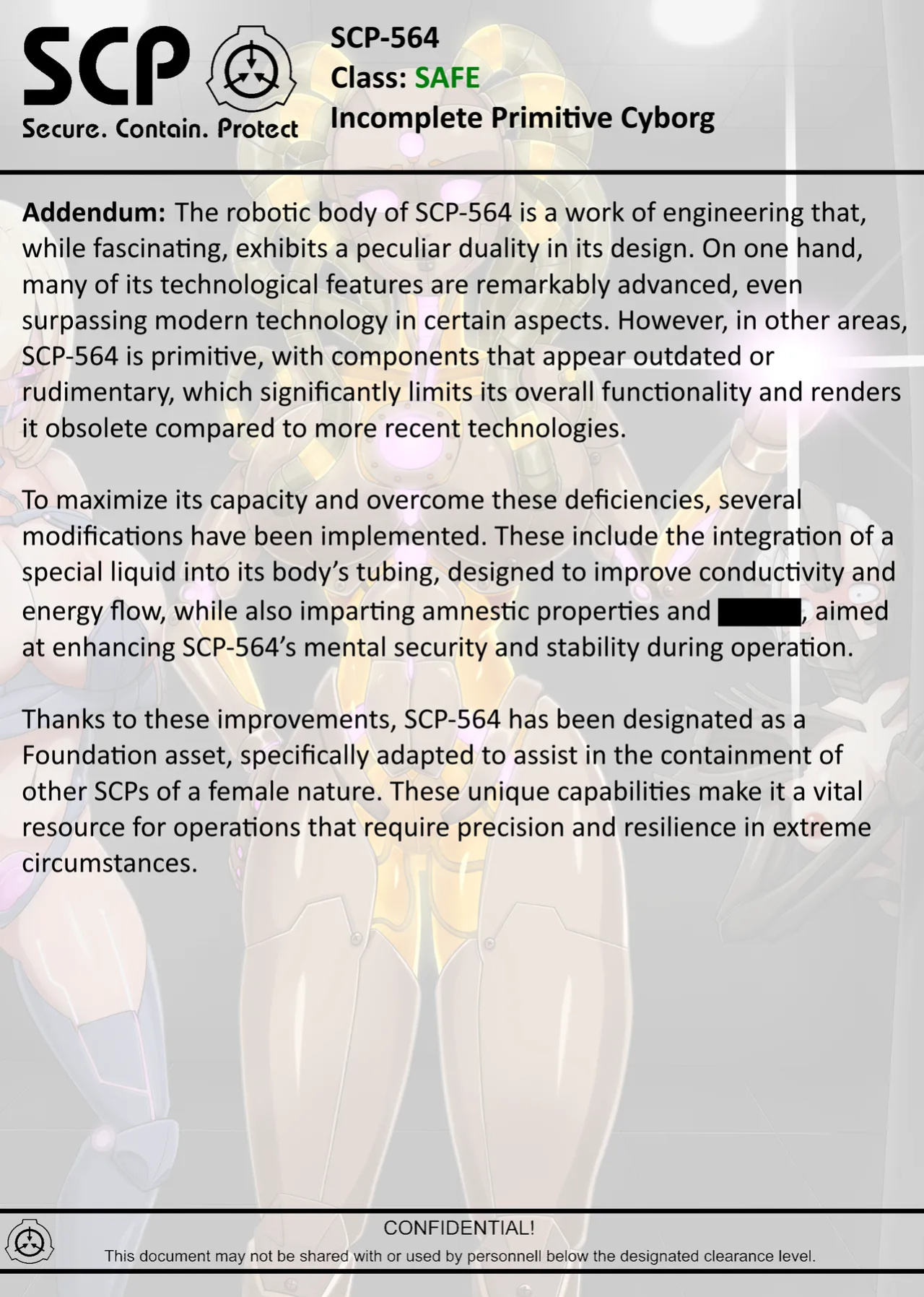 [AnanaKawaii] SCP-564 Primitive Cyborg (SCP Foundation)