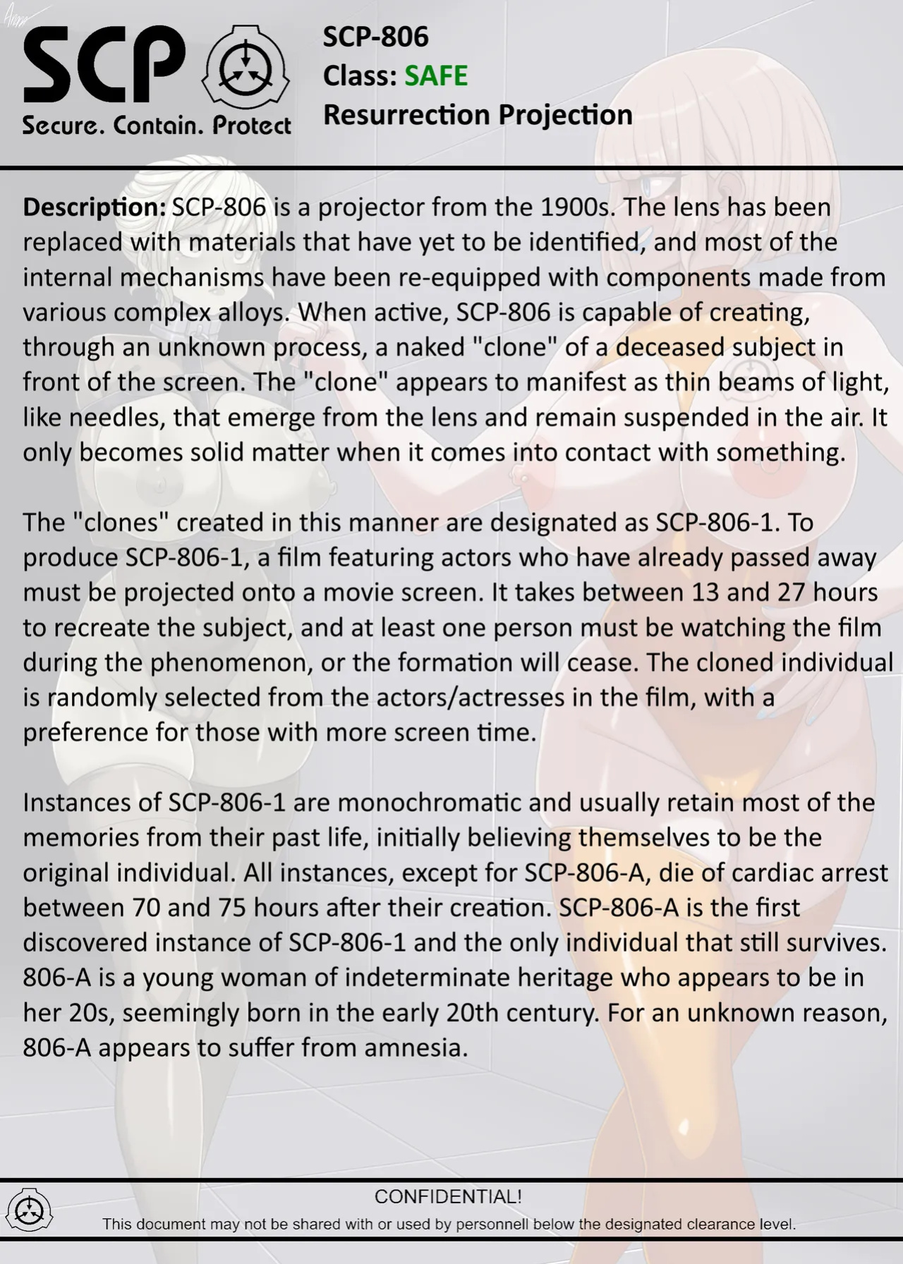[AnanaKawaii] SCP-806 Resurrection Projection (SCP Foundation)